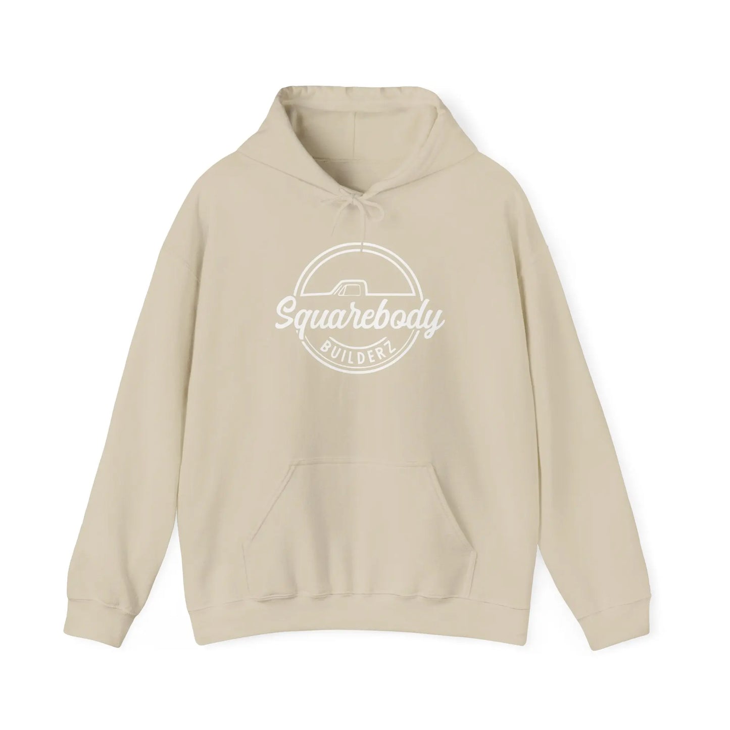 SQUAREBODY_BUILDERZ round LOGO Unisex Heavy Blend™ Hooded Sweatshirt Printify