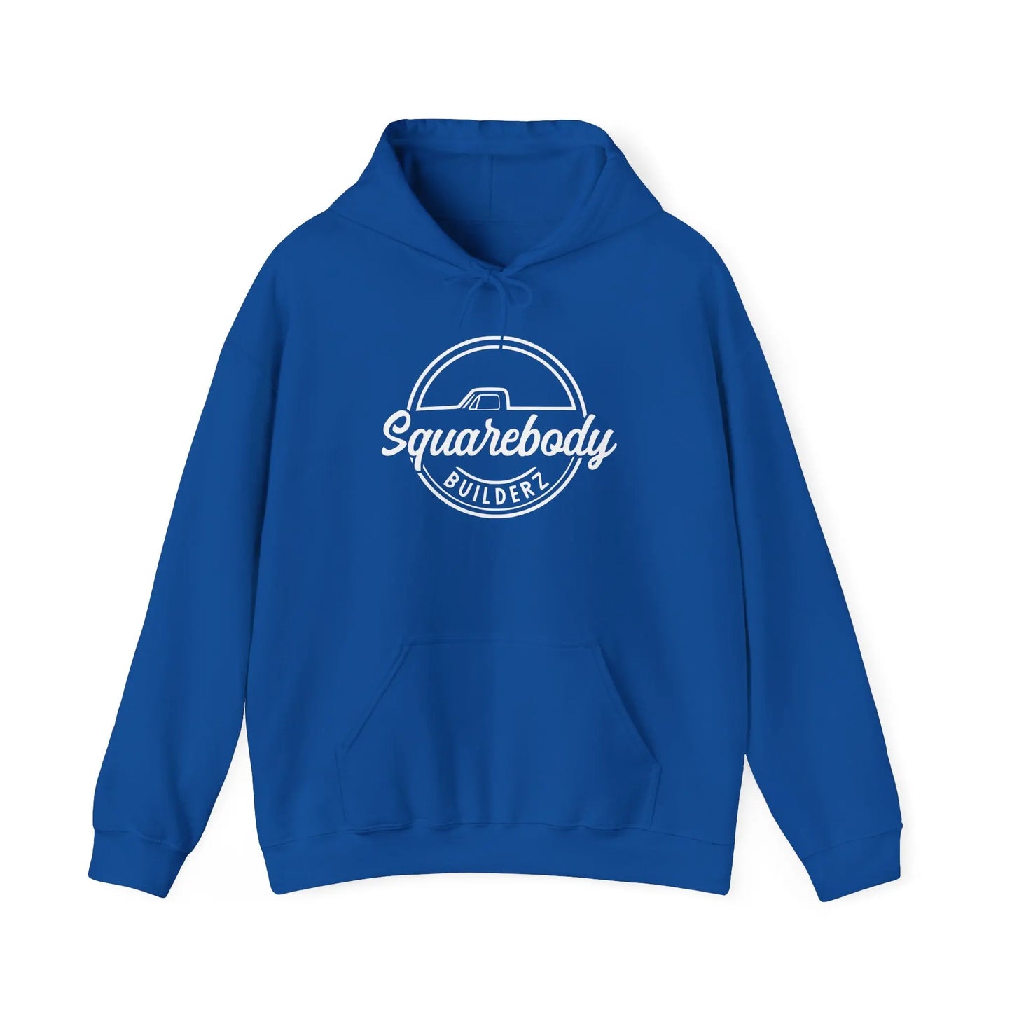 SQUAREBODY_BUILDERZ round LOGO Unisex Heavy Blend™ Hooded Sweatshirt Printify