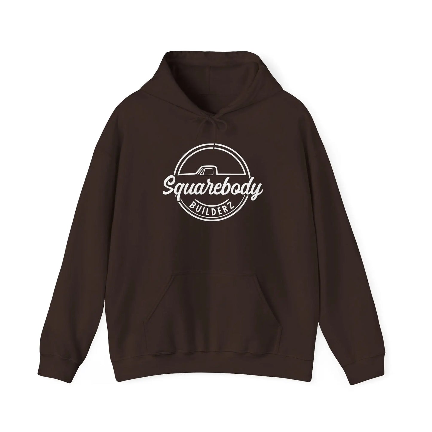 SQUAREBODY_BUILDERZ round LOGO Unisex Heavy Blend™ Hooded Sweatshirt Printify