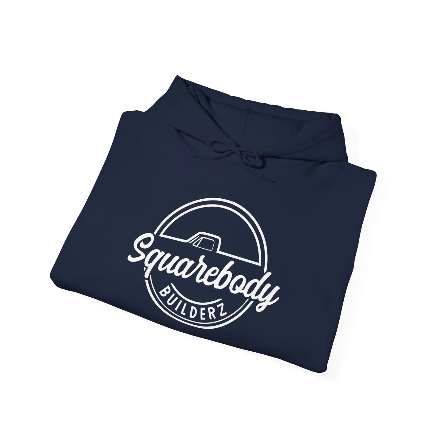 SQUAREBODY_BUILDERZ round LOGO Unisex Heavy Blend™ Hooded Sweatshirt Printify