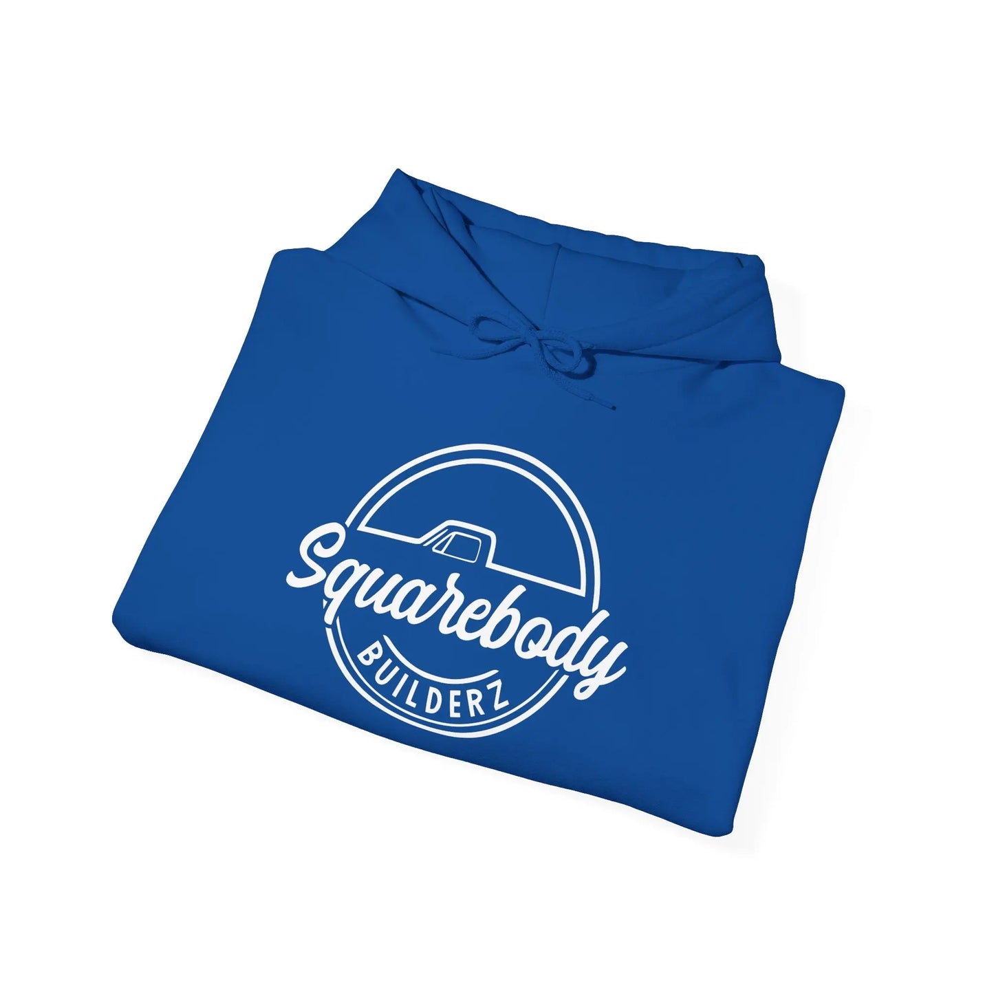 SQUAREBODY_BUILDERZ round LOGO Unisex Heavy Blend™ Hooded Sweatshirt Printify