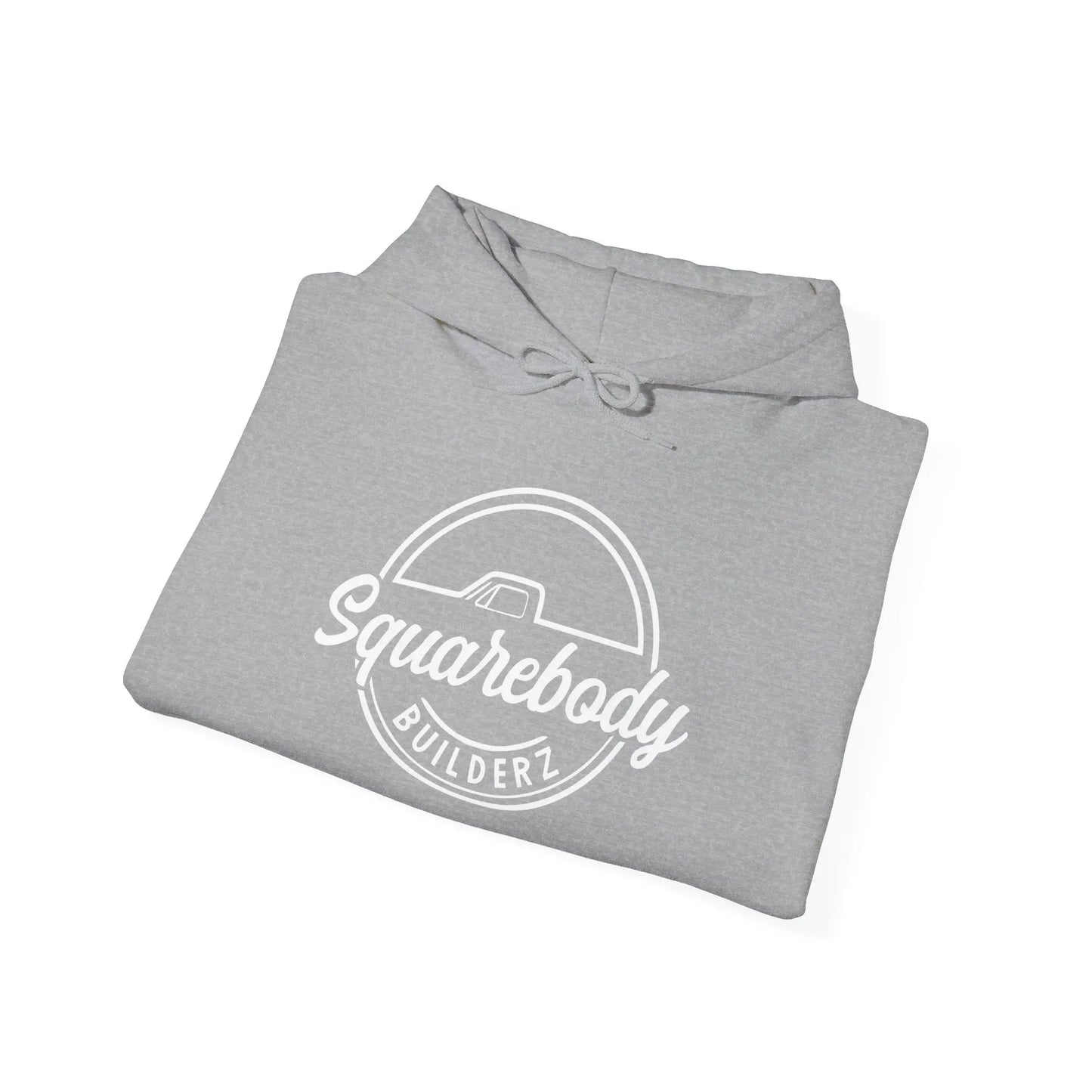 SQUAREBODY_BUILDERZ round LOGO Unisex Heavy Blend™ Hooded Sweatshirt Printify