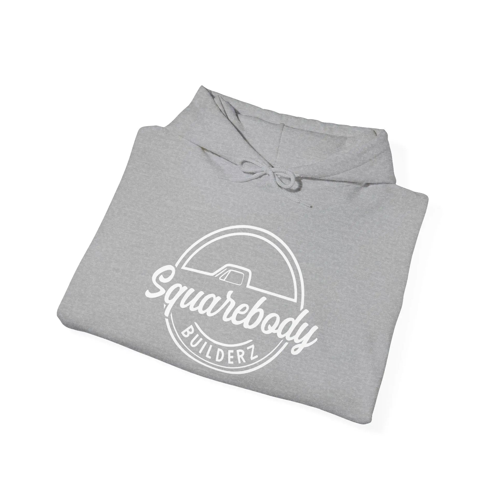 SQUAREBODY_BUILDERZ round LOGO Unisex Heavy Blend™ Hooded Sweatshirt Printify