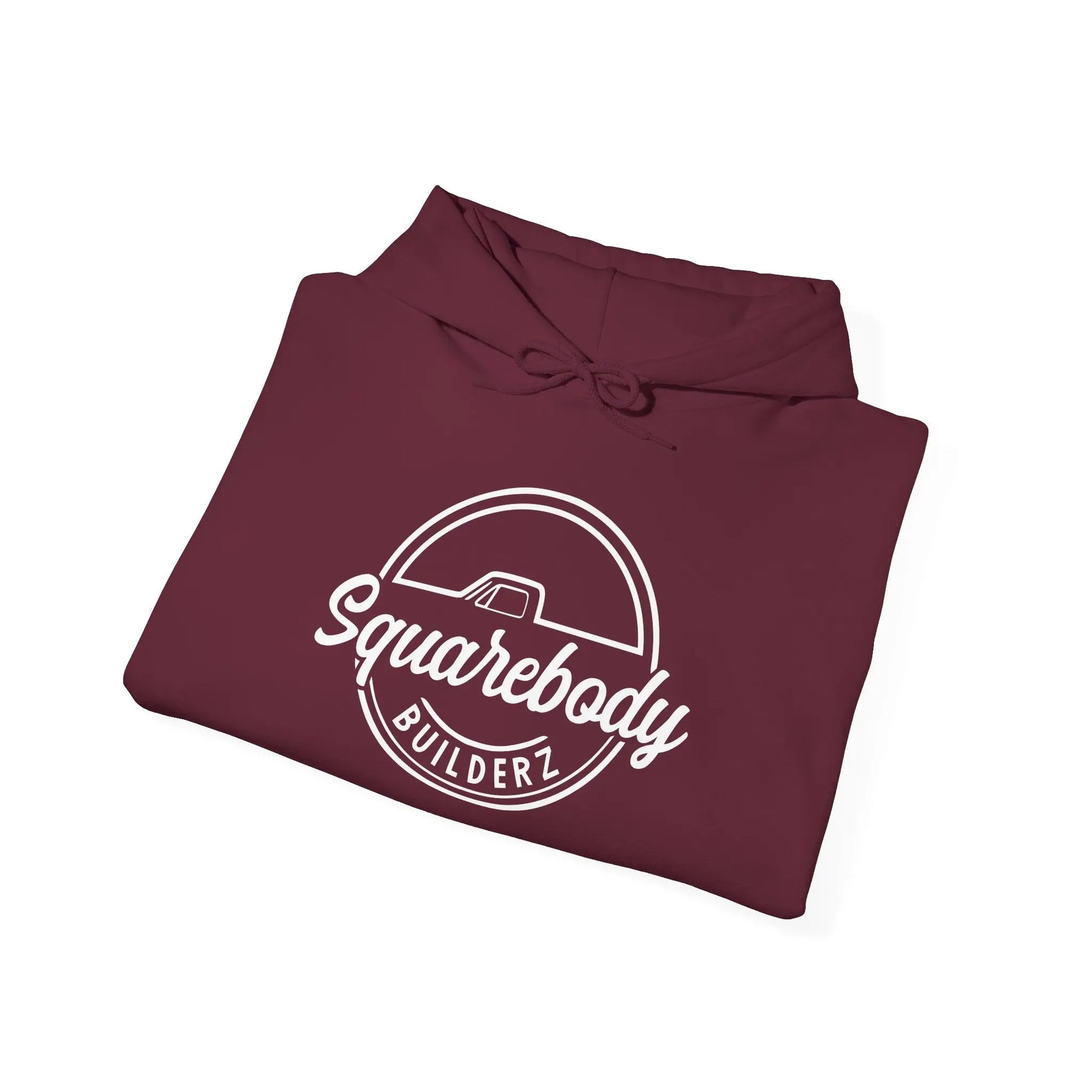 SQUAREBODY_BUILDERZ round LOGO Unisex Heavy Blend™ Hooded Sweatshirt Printify