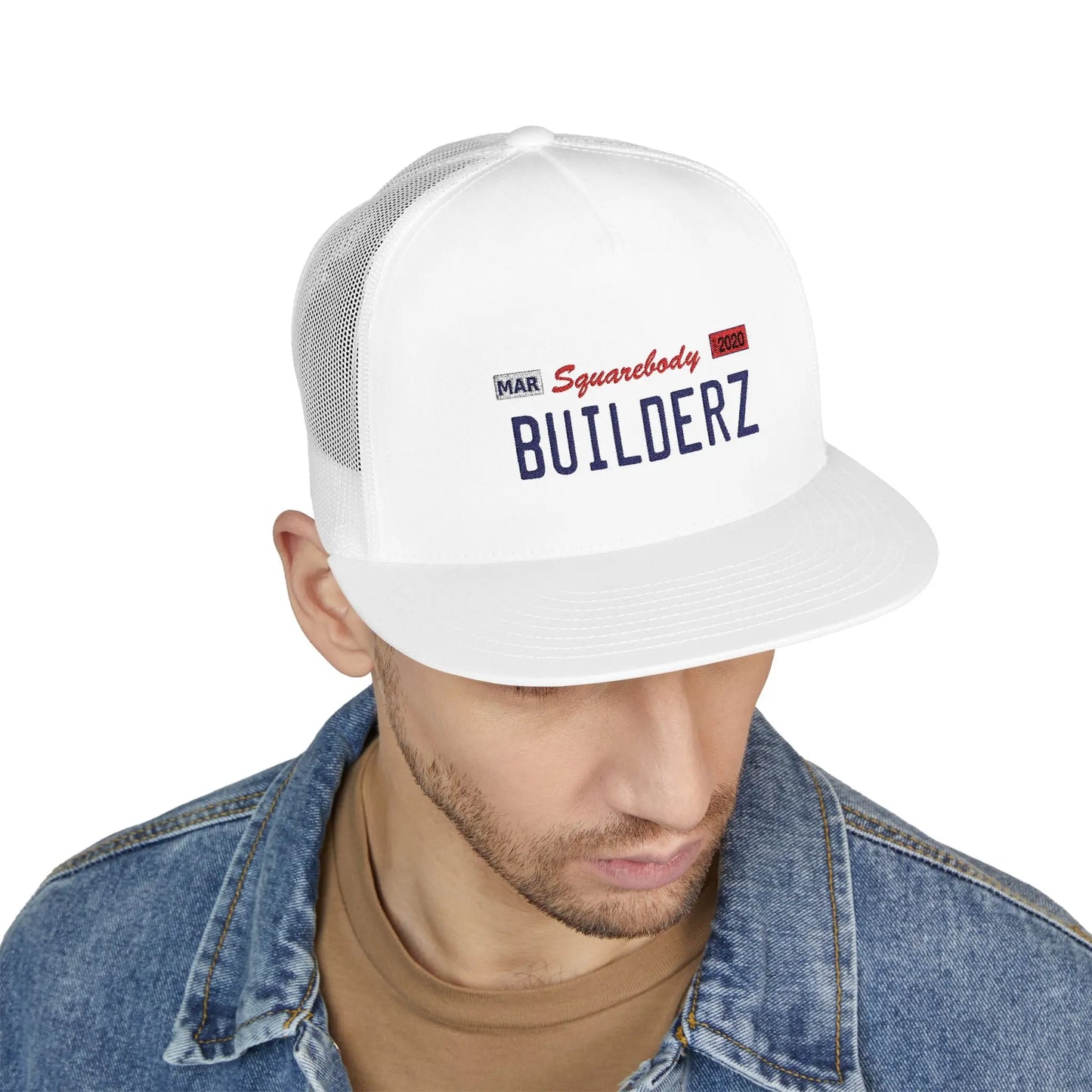 Snapback Hat - California Silver License Plate Embroidered Trucker Cap Printify