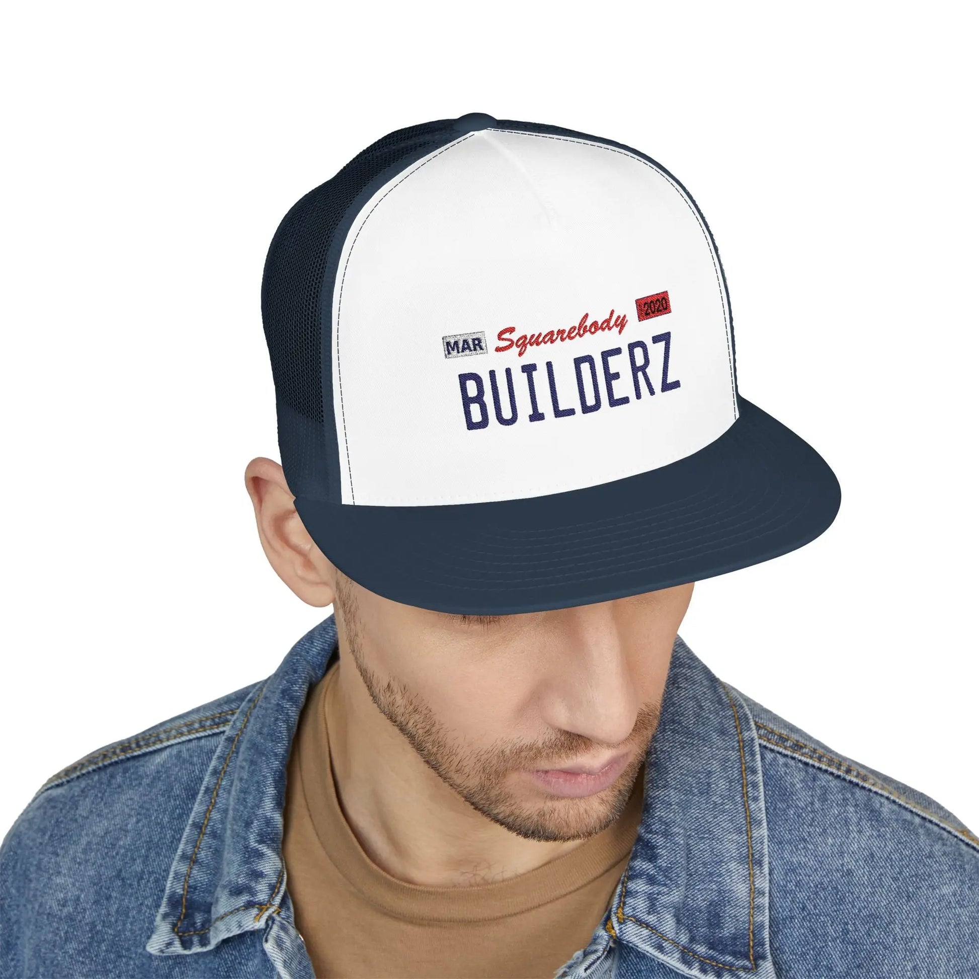 Snapback Hat - California Silver License Plate Embroidered Trucker Cap Printify