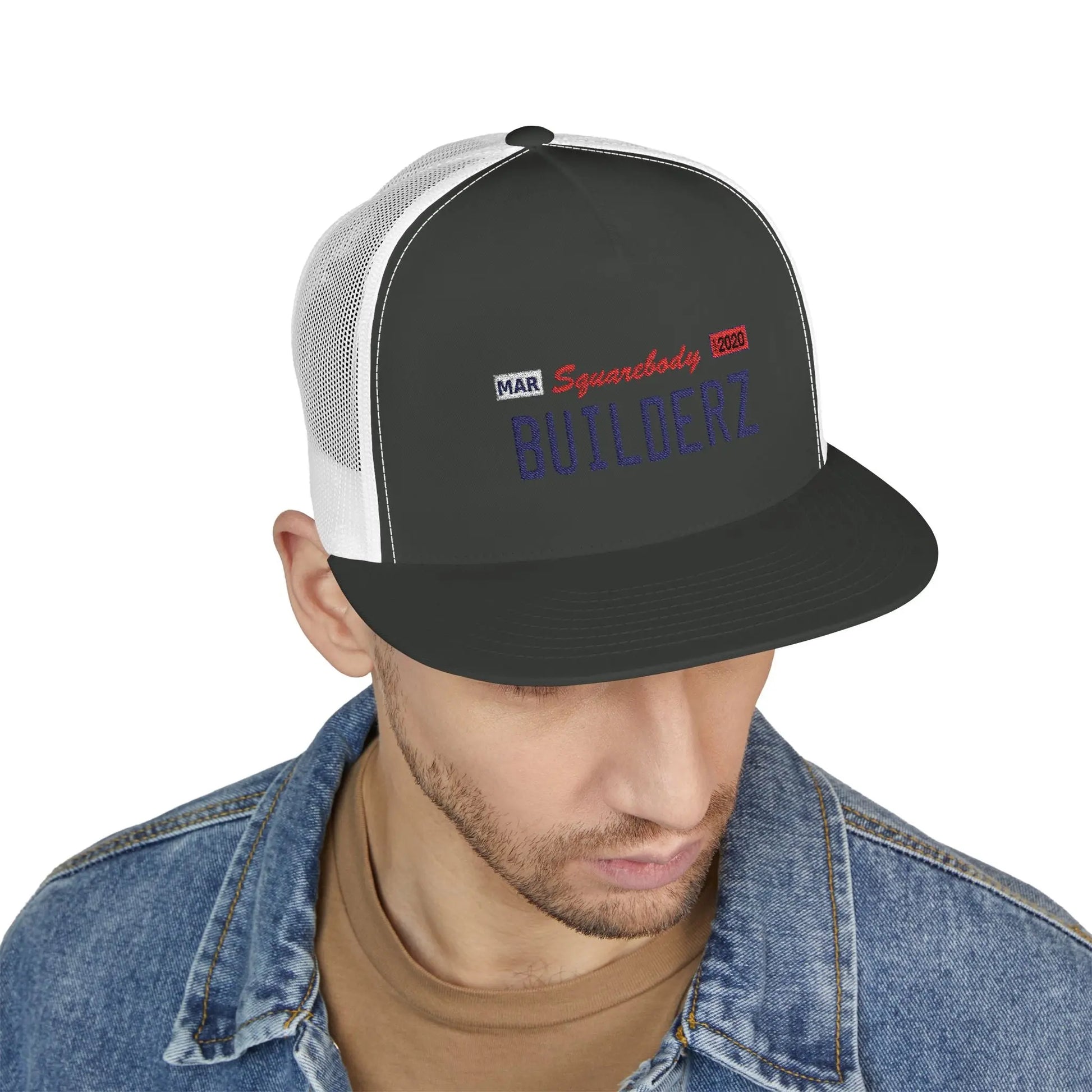 Snapback Hat - California Silver License Plate Embroidered Trucker Cap Printify