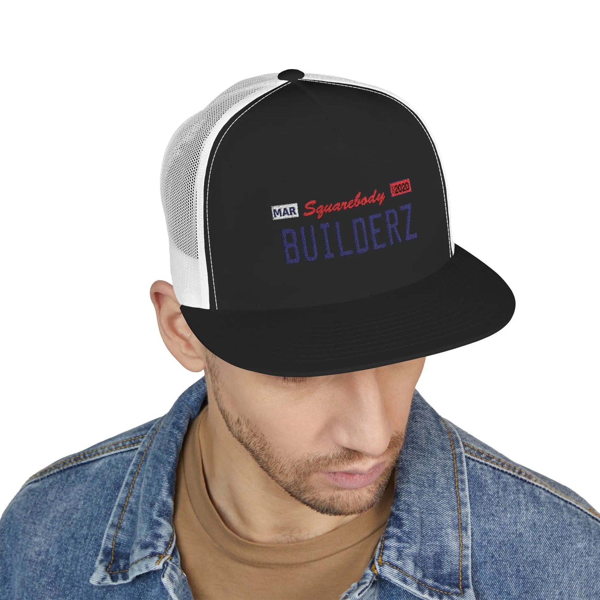 Snapback Hat - California Silver License Plate Embroidered Trucker Cap Printify
