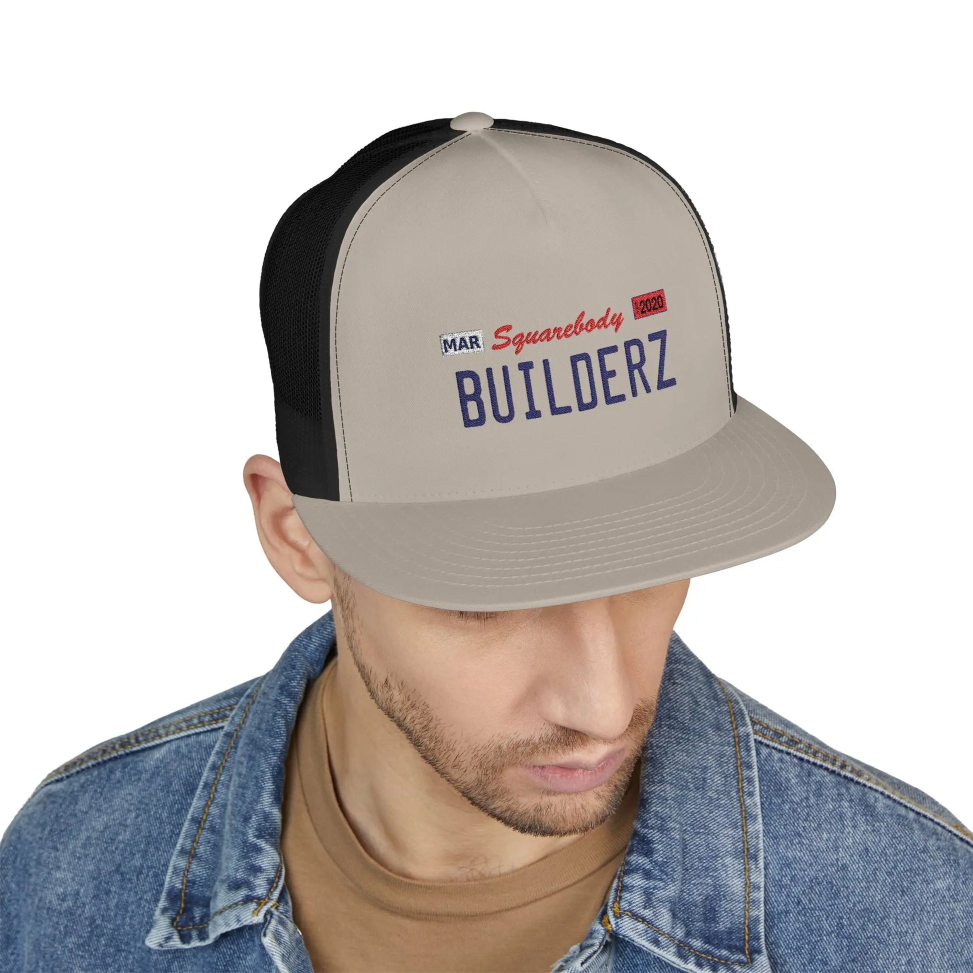 Snapback Hat - California Silver License Plate Embroidered Trucker Cap Printify