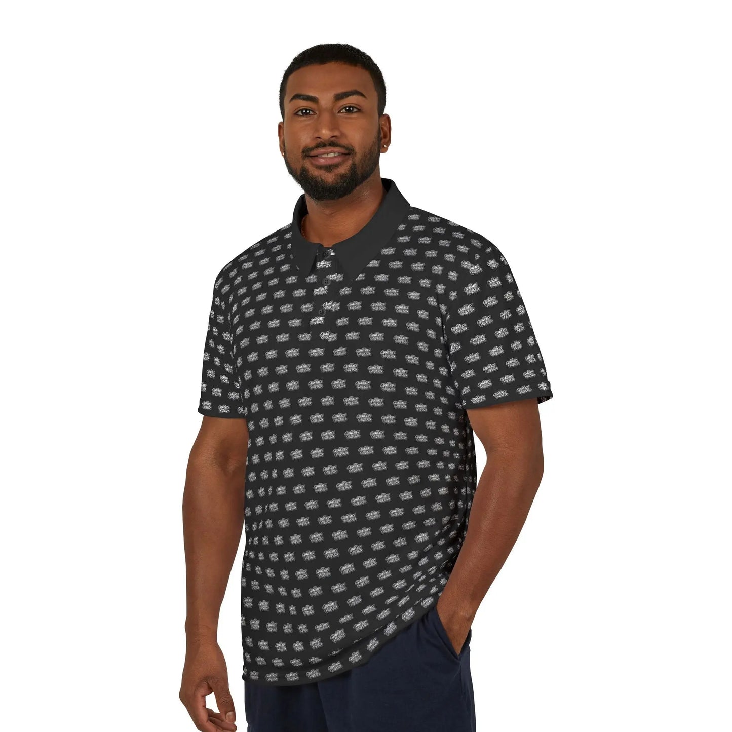 Squarebody Builderz AOP Logo Polo Shirt Printify