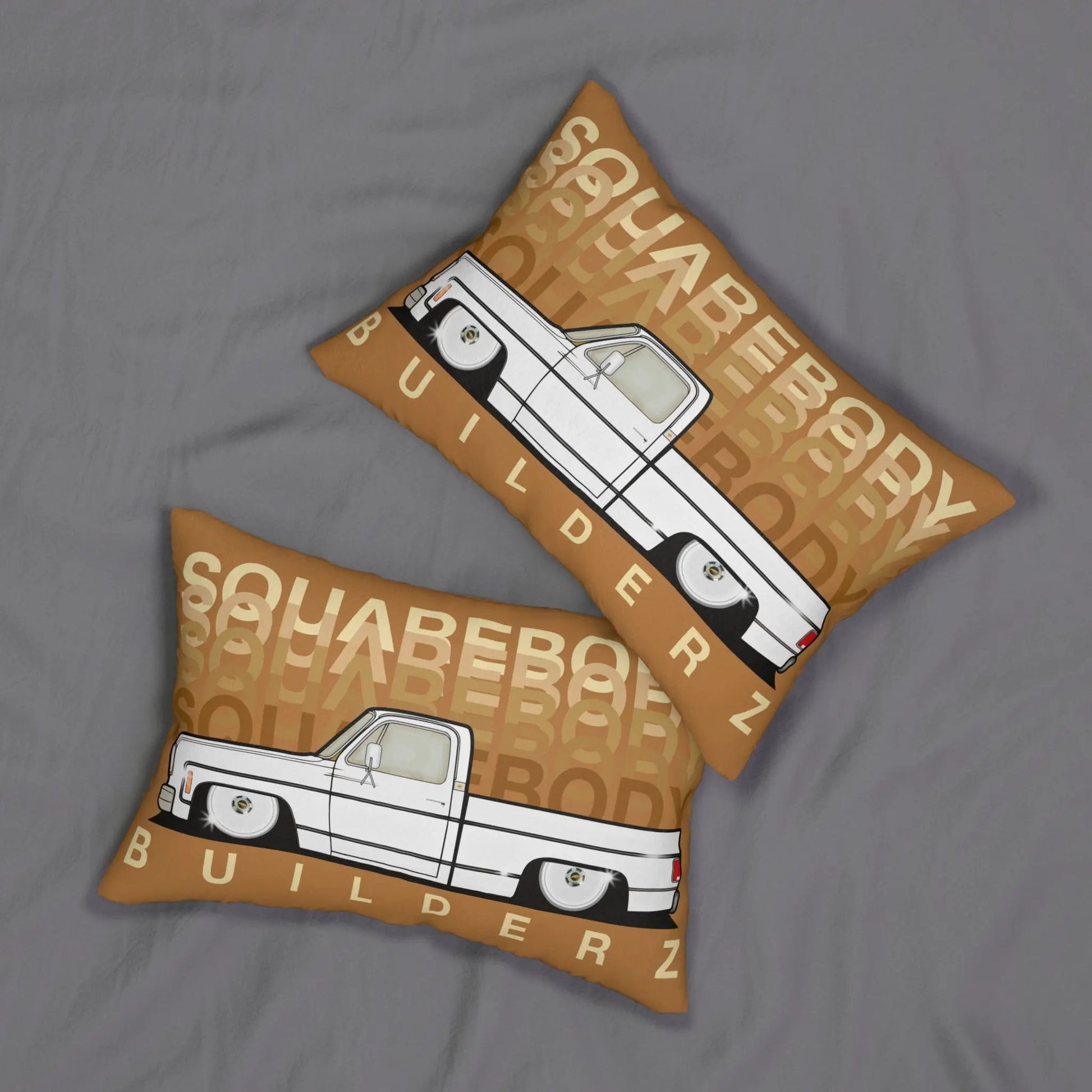Squarebody Builderz C10 Truck Lumbar Pillow - Cozy Home Decor, Gift for Truck Lovers, Rustic Style Cushion, Squarebody Truck Pillow, Unique Living [...] Printify