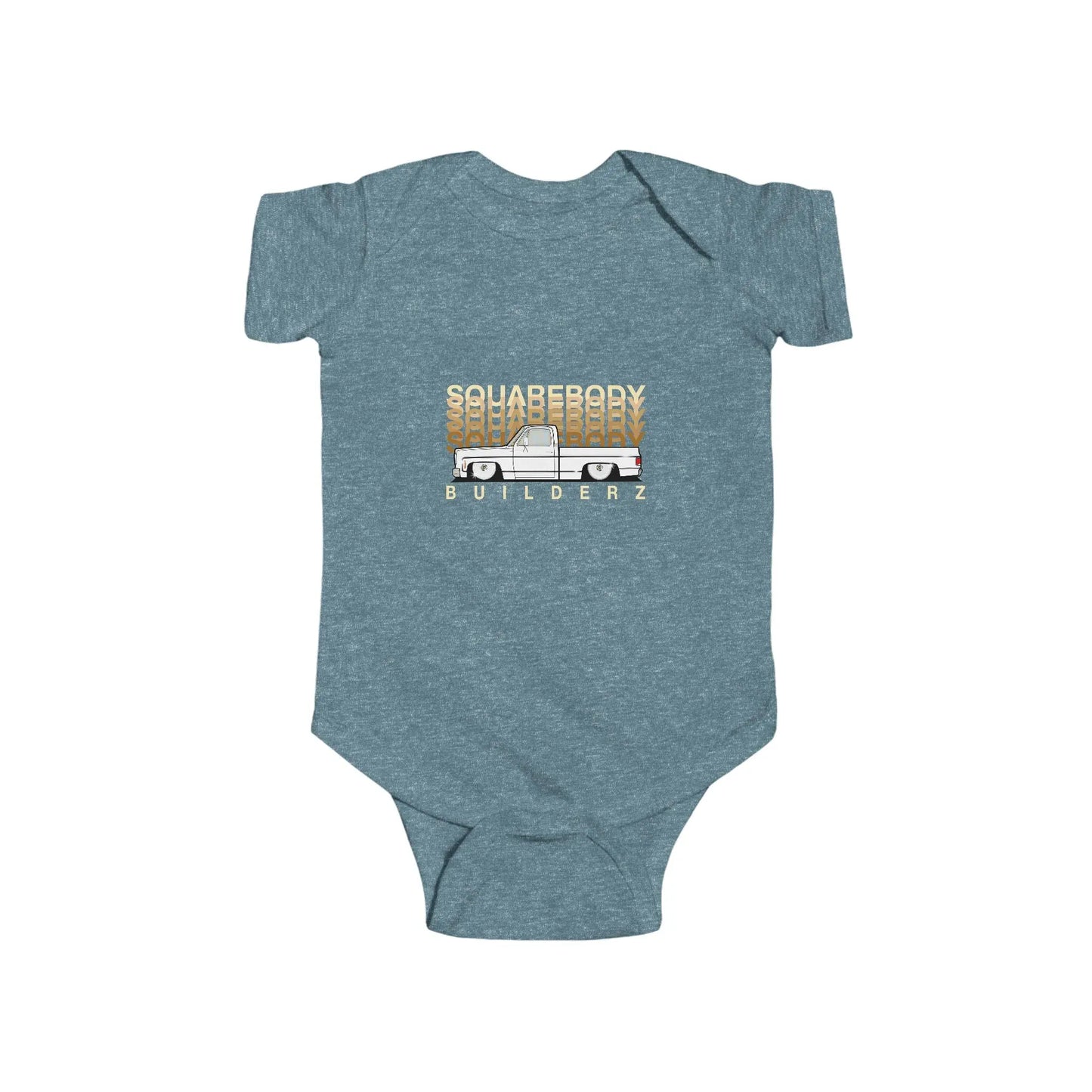 Squarebody Builderz Faded Series Baby Bodysuit, Vintage Infant Outfit, Cute Baby Clothes, Unisex Baby Apparel, Gift for New Parents, Baby Shower Gift Printify