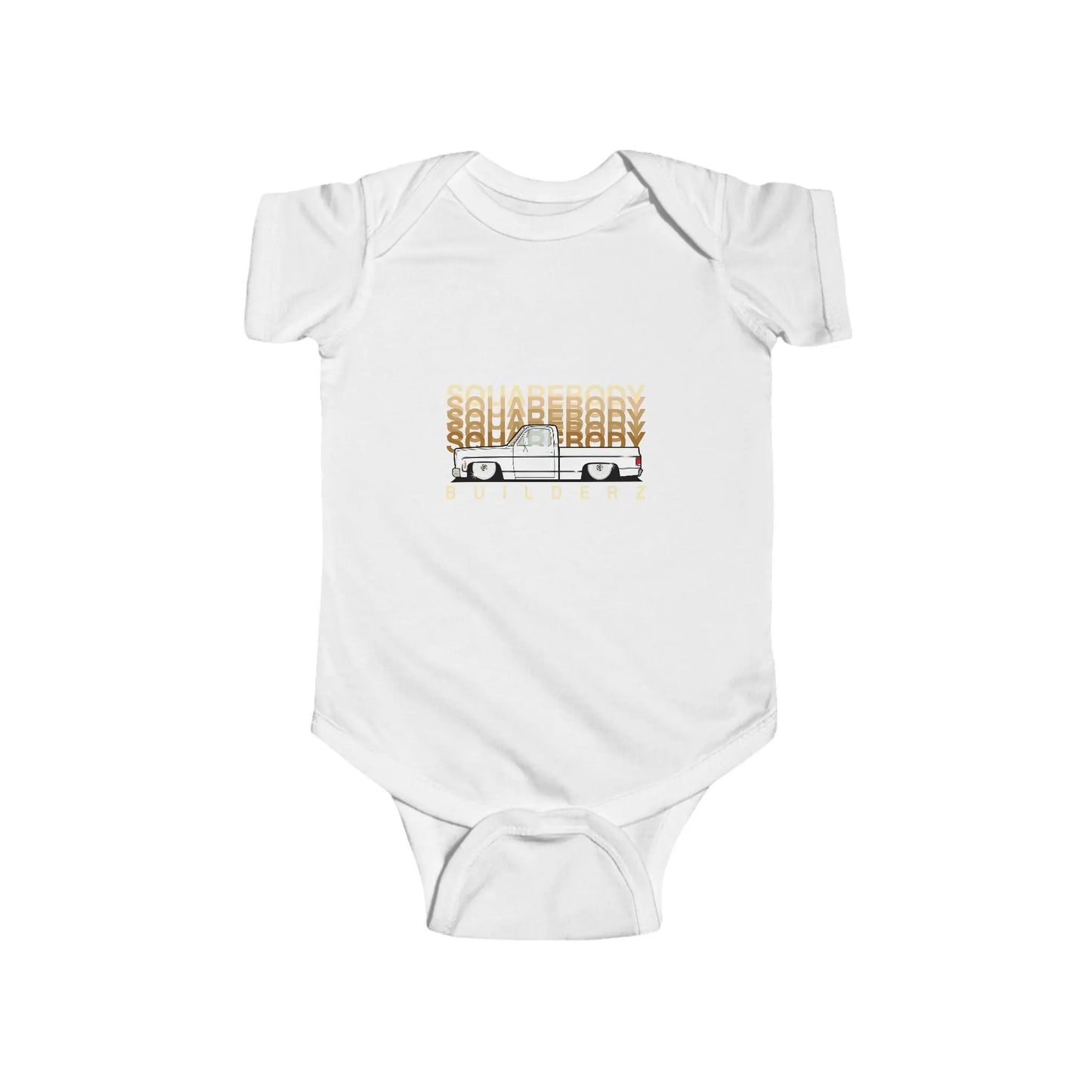Squarebody Builderz Faded Series Baby Bodysuit, Vintage Infant Outfit, Cute Baby Clothes, Unisex Baby Apparel, Gift for New Parents, Baby Shower Gift Printify