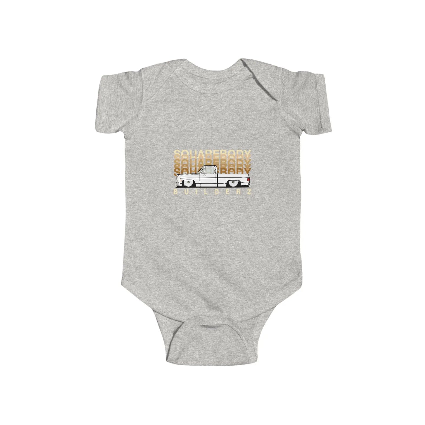 Squarebody Builderz Faded Series Baby Bodysuit, Vintage Infant Outfit, Cute Baby Clothes, Unisex Baby Apparel, Gift for New Parents, Baby Shower Gift Printify