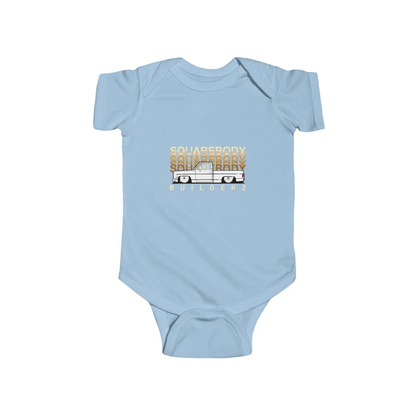 Squarebody Builderz Faded Series Baby Bodysuit, Vintage Infant Outfit, Cute Baby Clothes, Unisex Baby Apparel, Gift for New Parents, Baby Shower Gift Printify