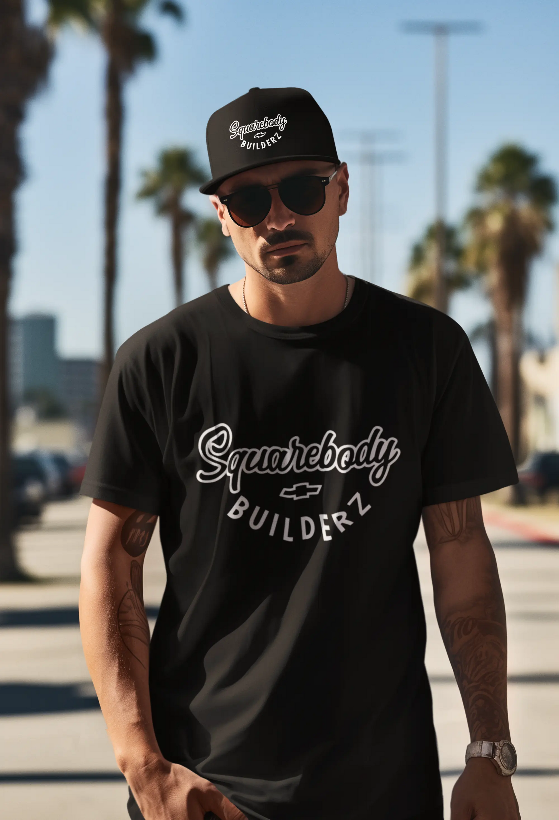 Squarebody Builderz Flat Bill Snapback Printify