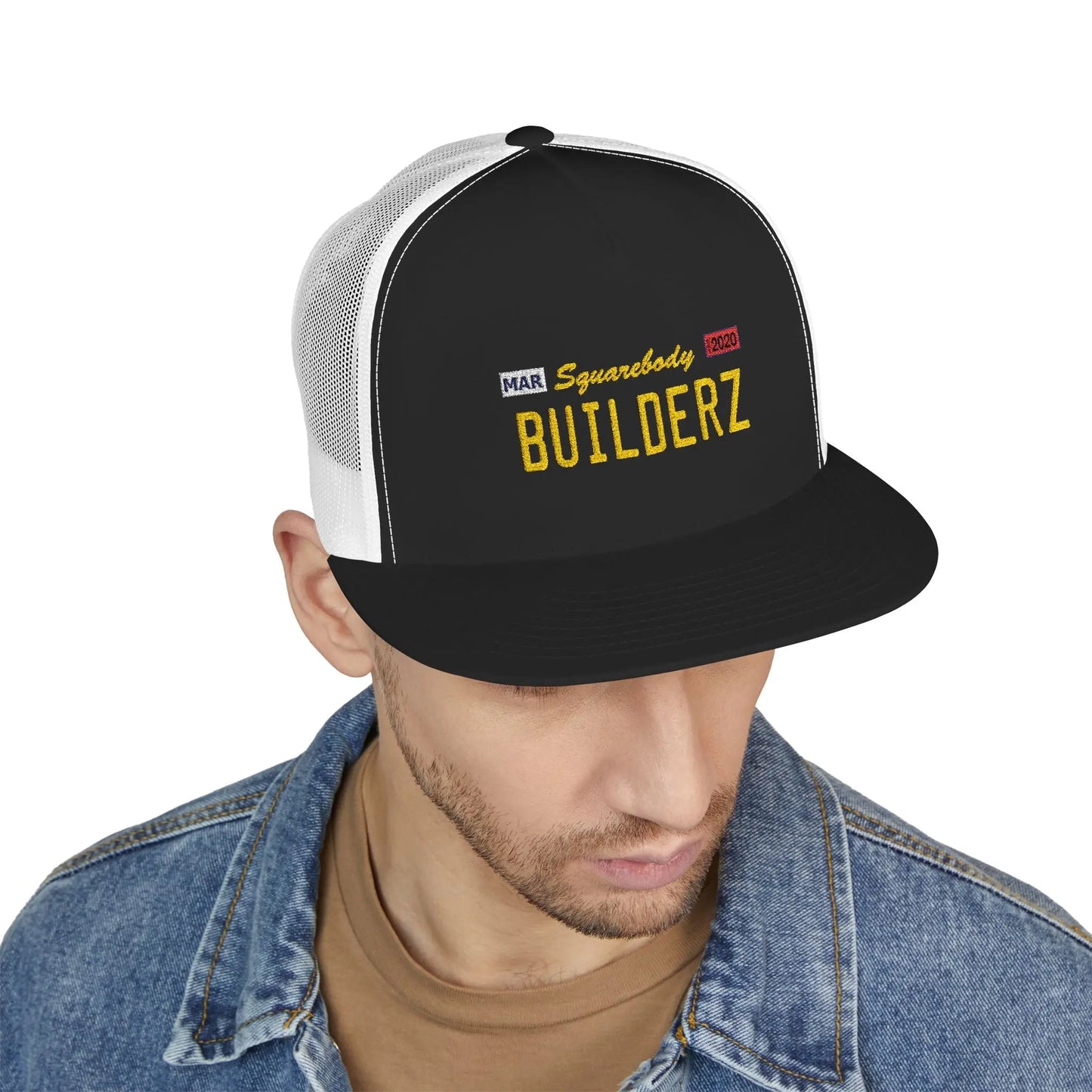 Squarebody Builderz License Plate Embroidery hat Printify