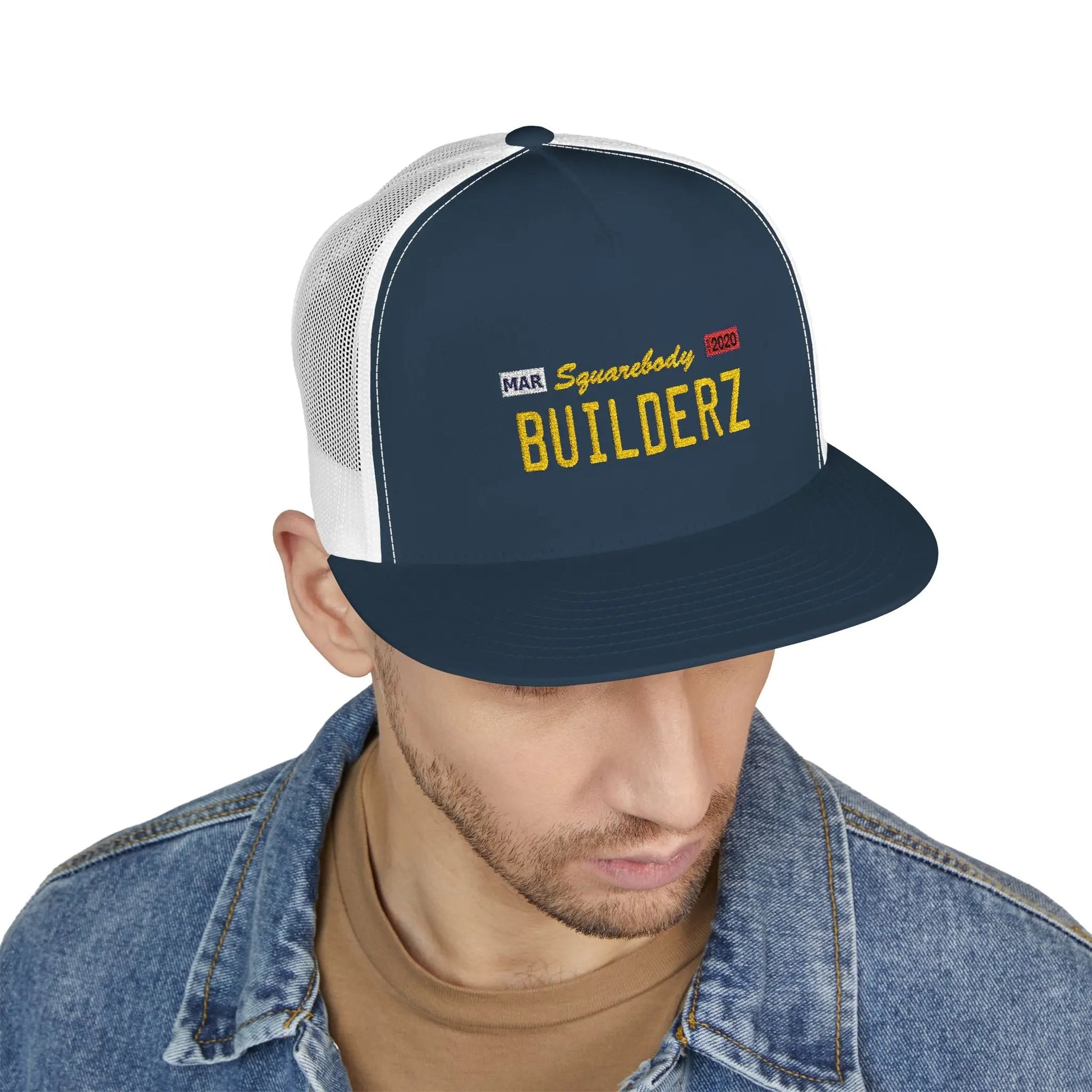 Squarebody Builderz License Plate Embroidery hat Printify