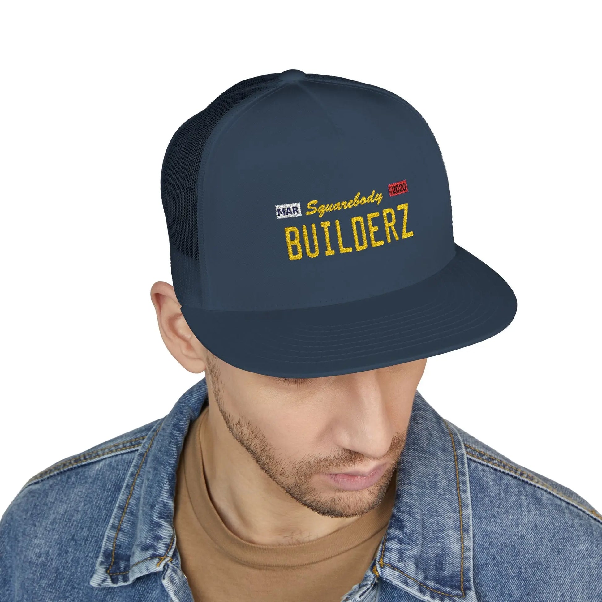 Squarebody Builderz License Plate Embroidery hat Printify
