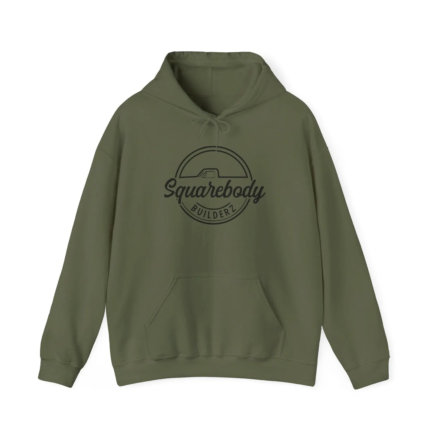 Squarebody Builderz Round Circle Design hooded sweater Printify