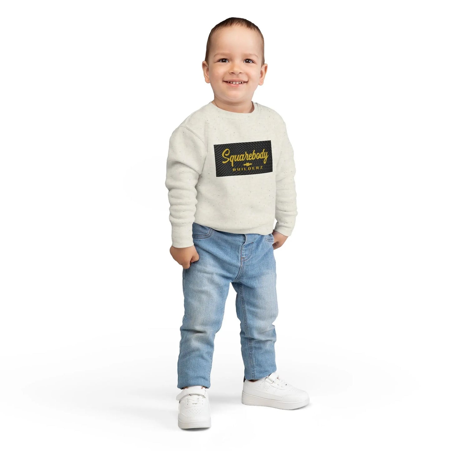 Squarebody Builderz Toddler Sweatshirt, Kids Casual Wear, Children's Gift, Cute Toddler Apparel, Unisex Kids Fashion Printify