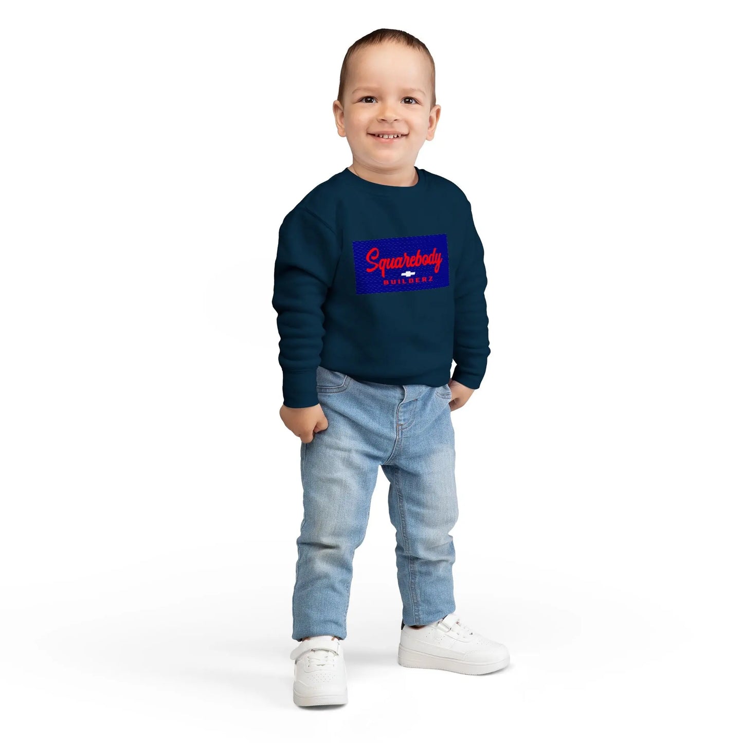 Squarebody Builderz Toddler Sweatshirt, Kids Casual Wear, Children's Gift, Cute Toddler Apparel, Unisex Kids Fashion Printify