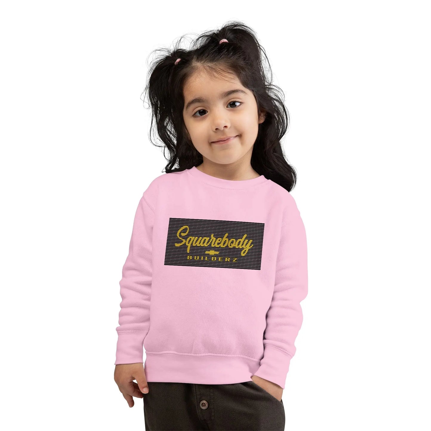 Squarebody Builderz Toddler Sweatshirt, Kids Casual Wear, Children's Gift, Cute Toddler Apparel, Unisex Kids Fashion Printify