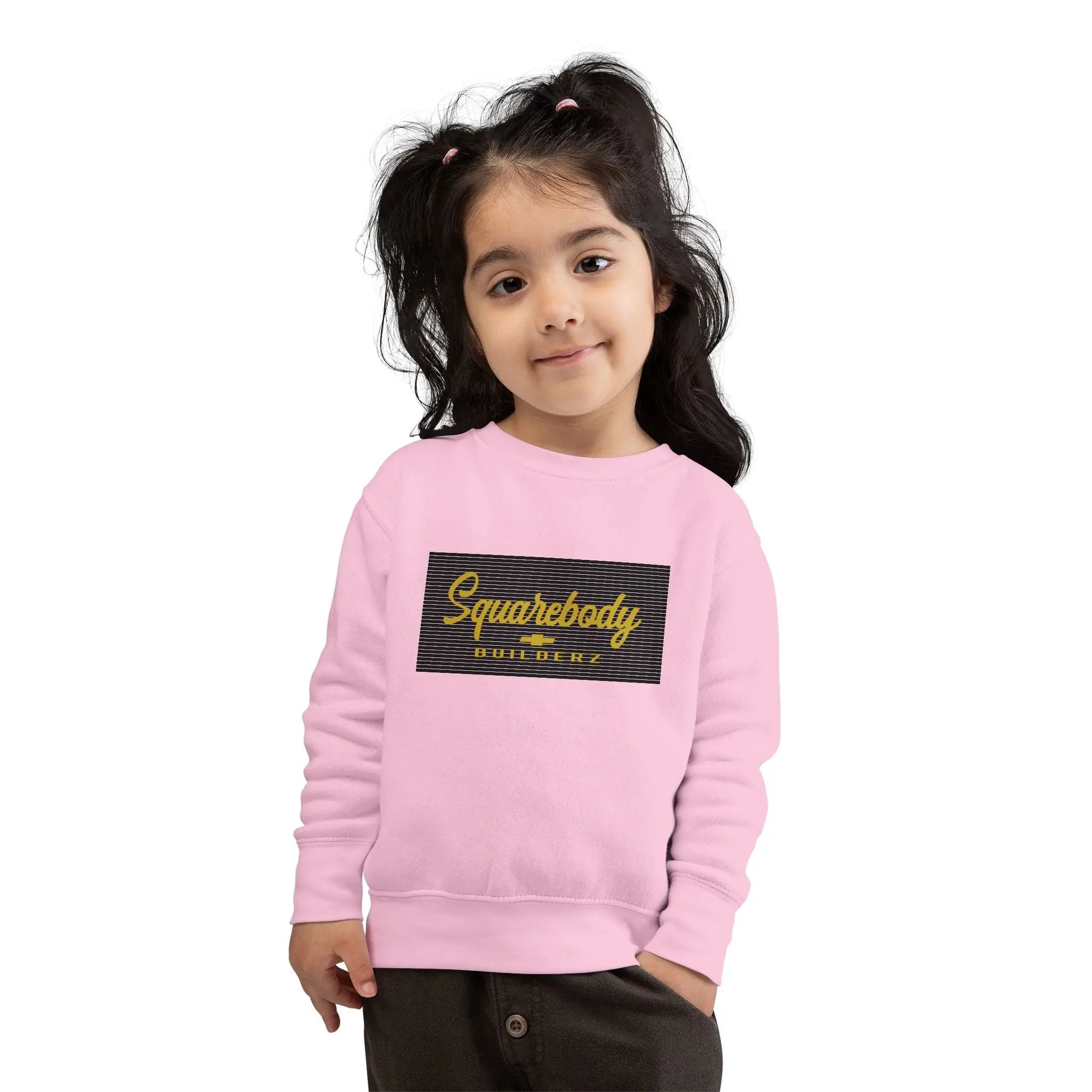 Squarebody Builderz Toddler Sweatshirt, Kids Casual Wear, Children's Gift, Cute Toddler Apparel, Unisex Kids Fashion Printify