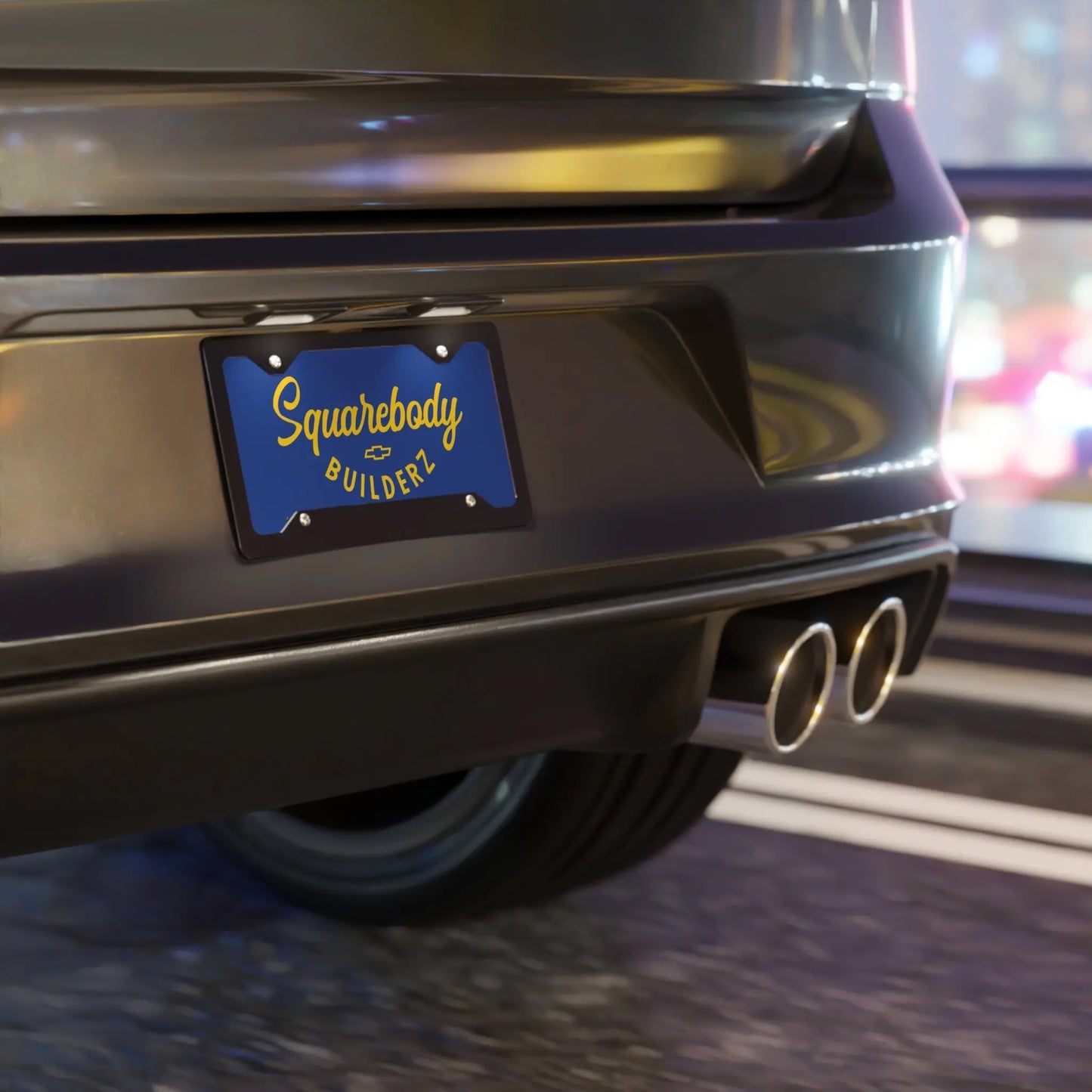 Squarebody Builderz license plate Printify