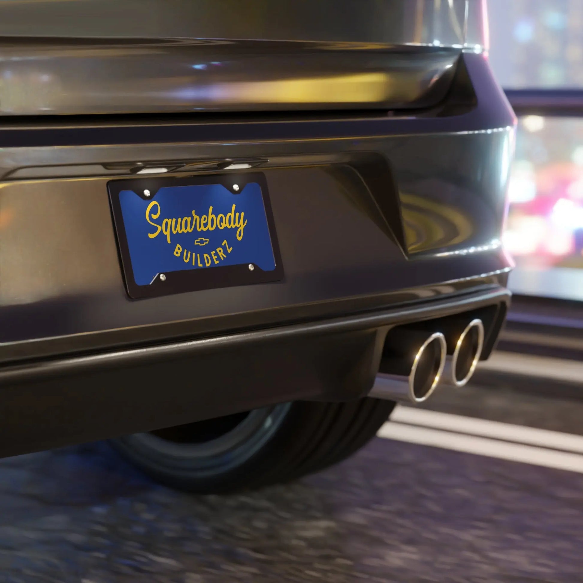Squarebody Builderz license plate Printify