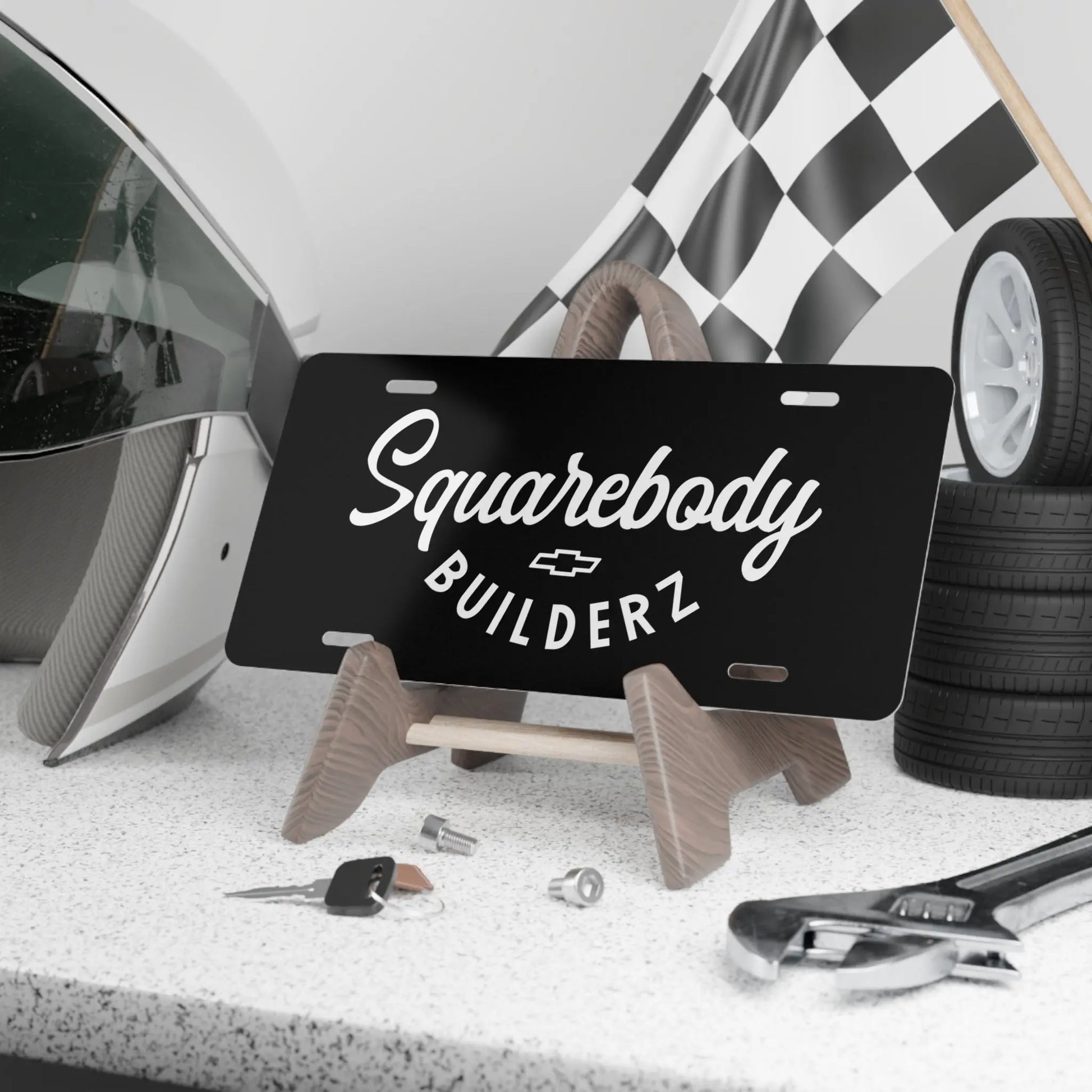 Squarebody Builderz license plate Printify
