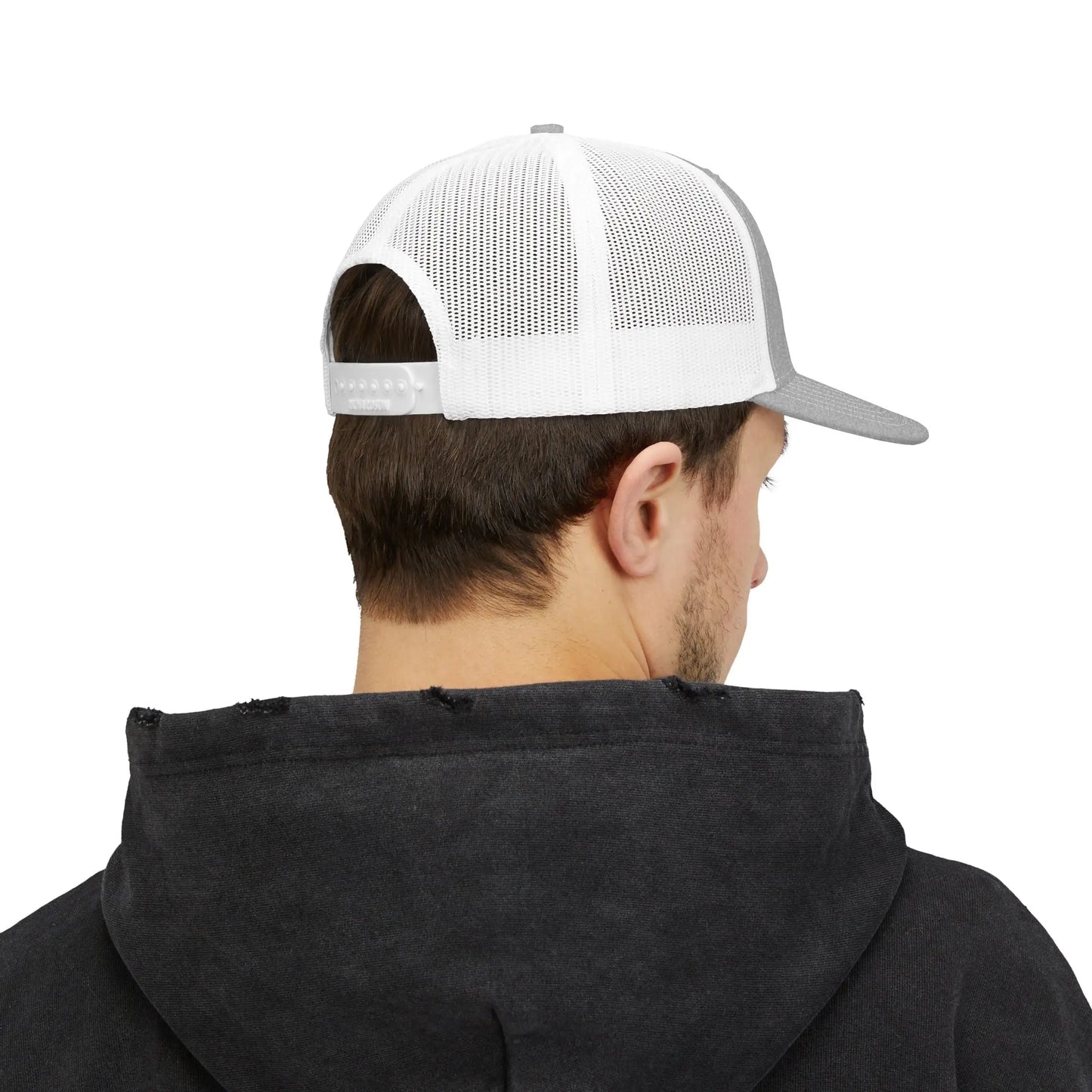 Squarebody Builderz license plate snapback hat ROUND BILL - Embroidered Cap for Car Enthusiasts Printify