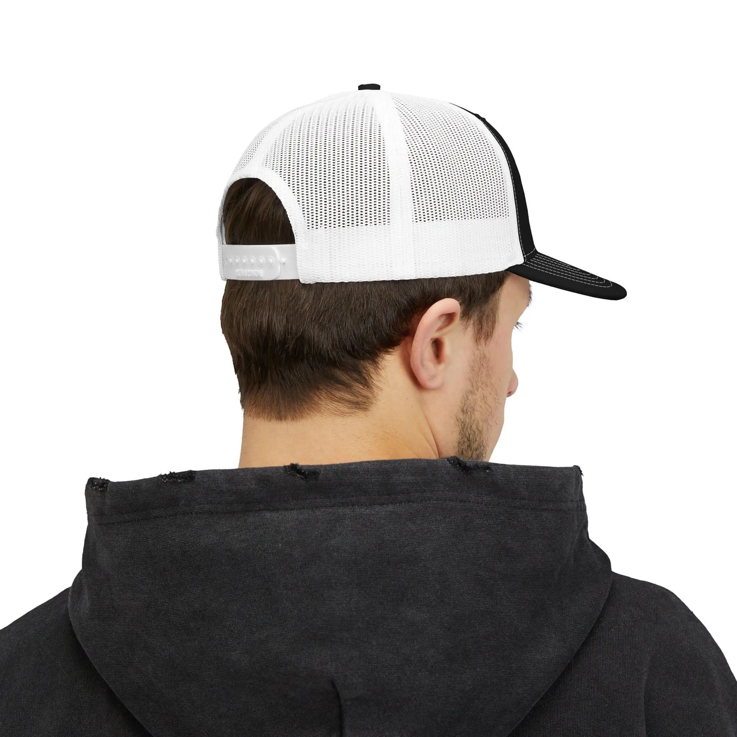Squarebody Builderz license plate snapback hat ROUND BILL - Embroidered Cap for Car Enthusiasts Printify
