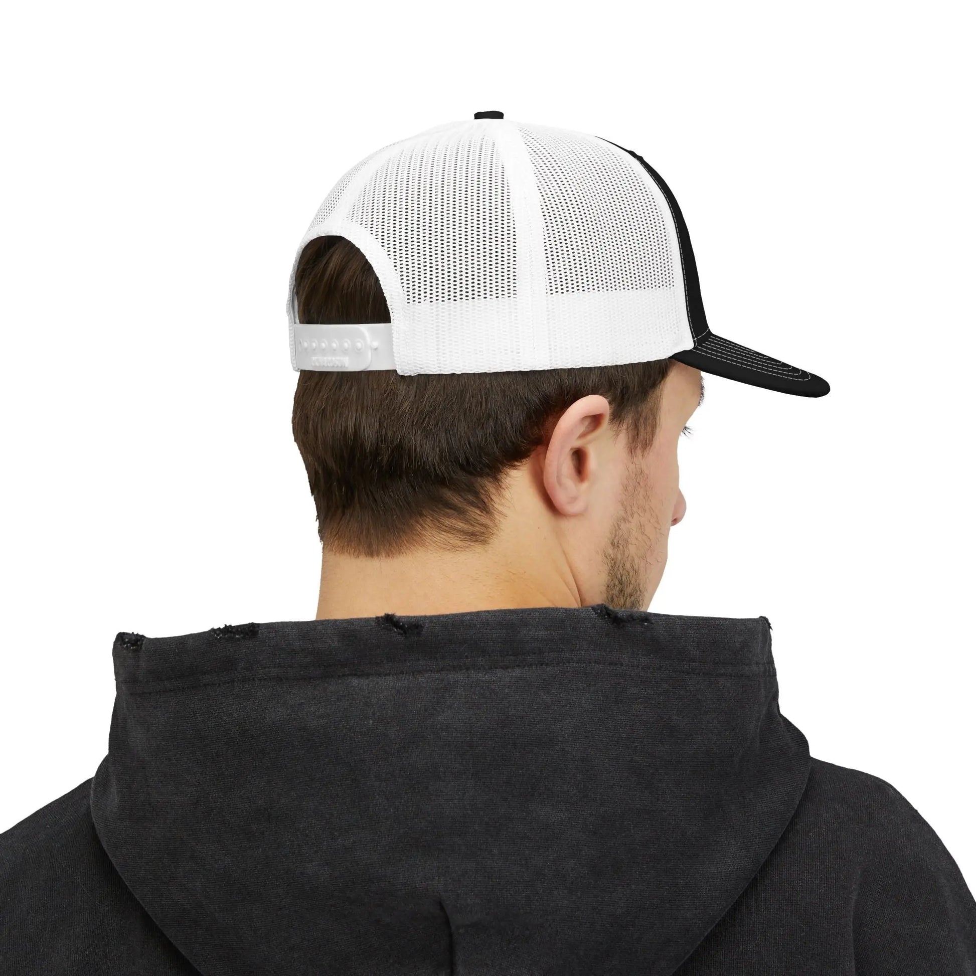 Squarebody Builderz license plate snapback hat ROUND BILL - Embroidered Cap for Car Enthusiasts Printify