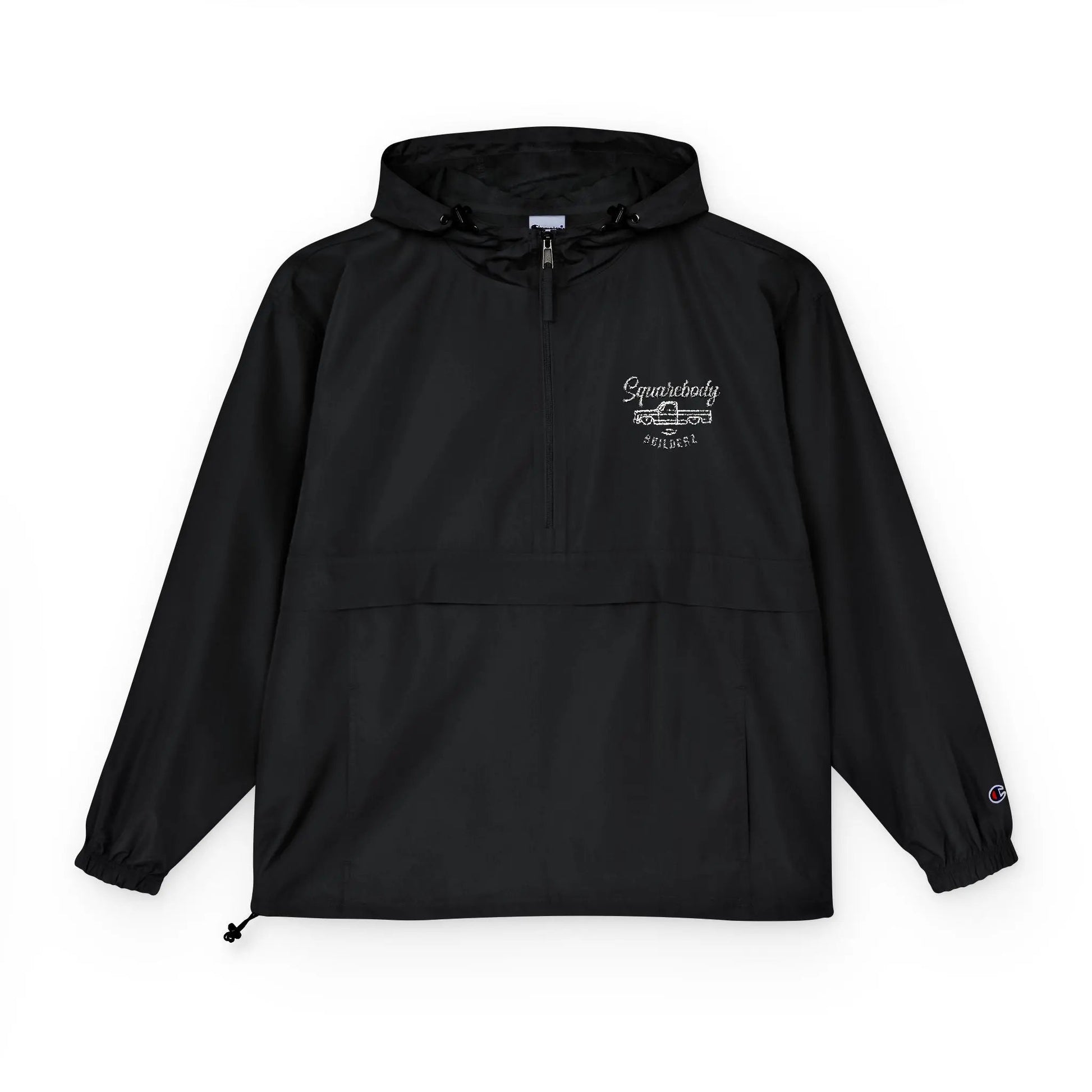 Squarebody Builderz logo with truck CHAMPION WINDBREAKER jacket Printify