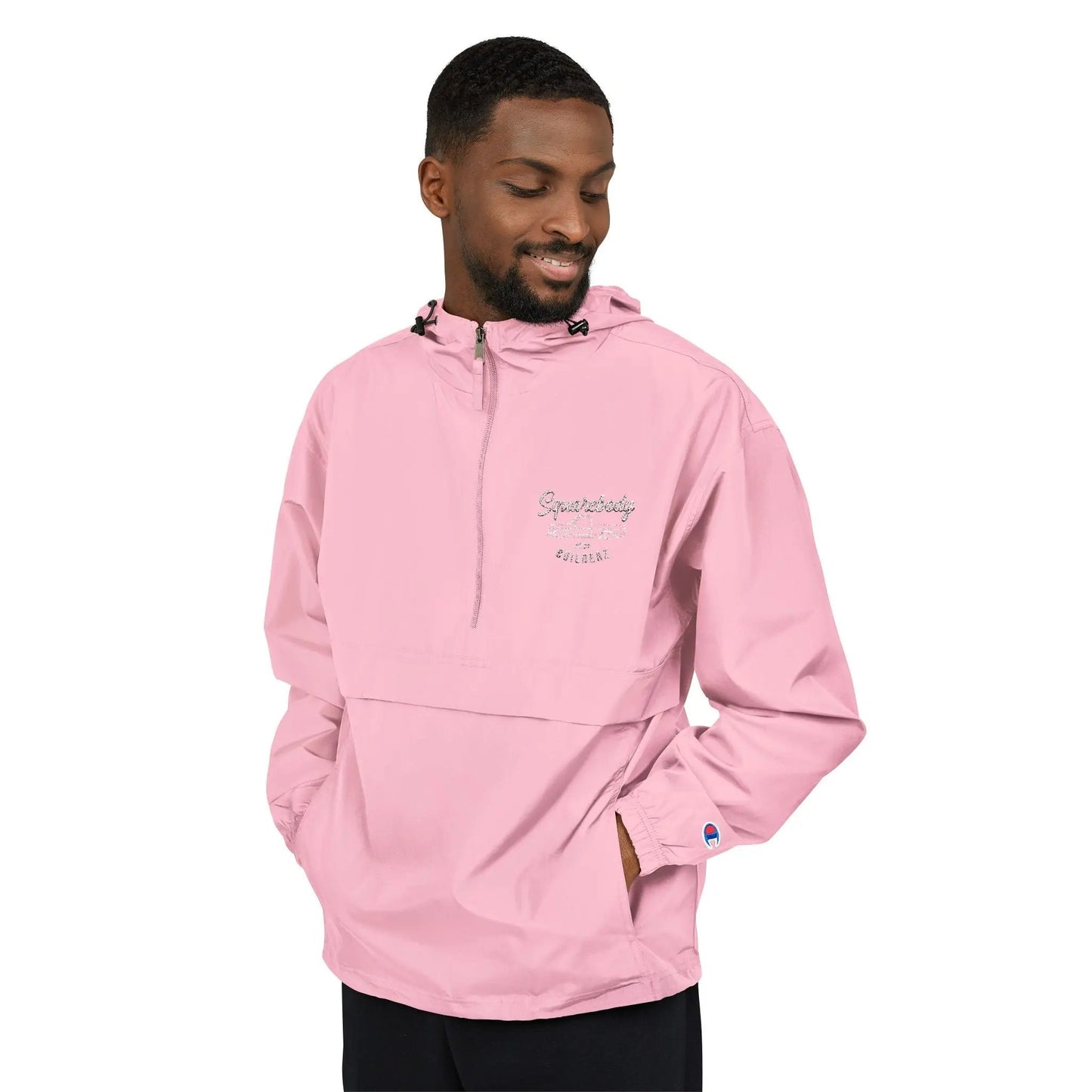 Squarebody Builderz logo with truck CHAMPION WINDBREAKER jacket Printify