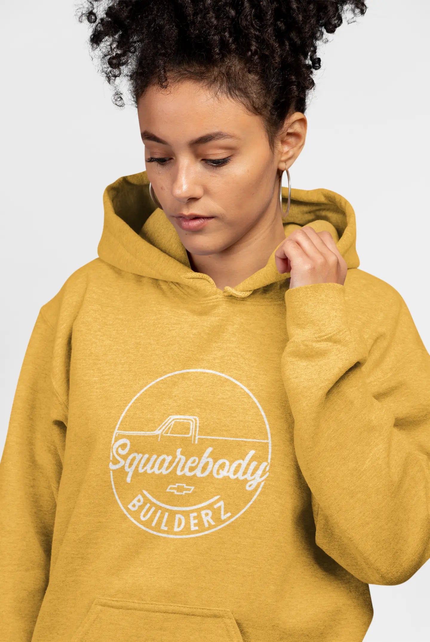 Squarebody Builderz  round LOGO womens Hoodie Printify