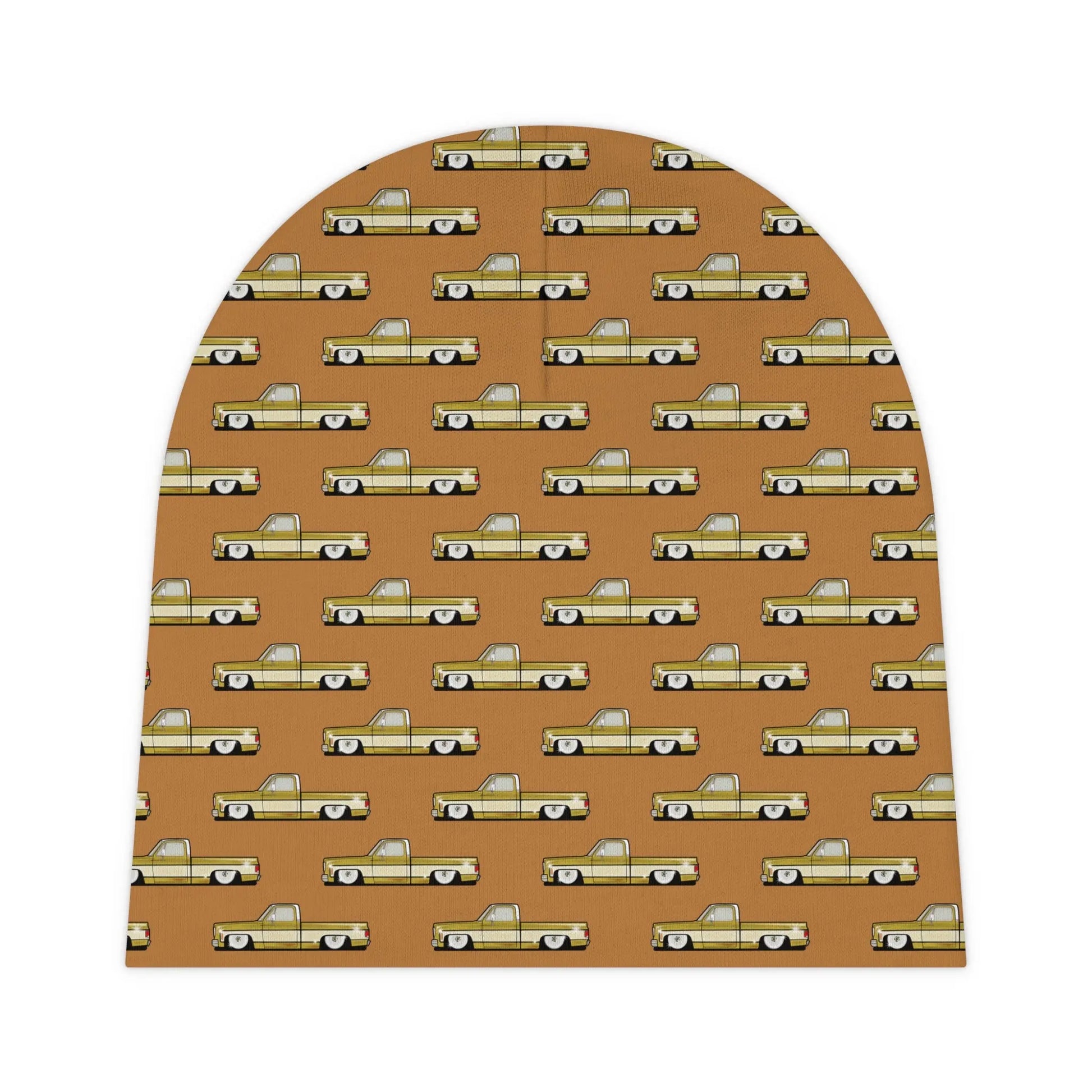 Squarebody C10 Baby Beanie Gold and White, Cute Infant Hat for Newborn, Baby Shower Gift, Toddler Beanie, Baby Fashion Accessories Printify