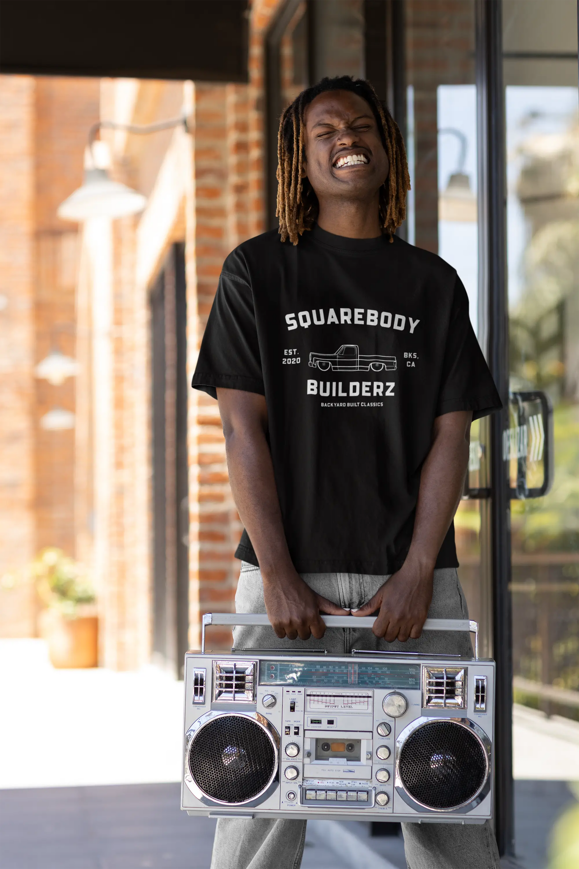Squarebody C10 Backyard built Logo Tshirt Oversized Box Tee Printify