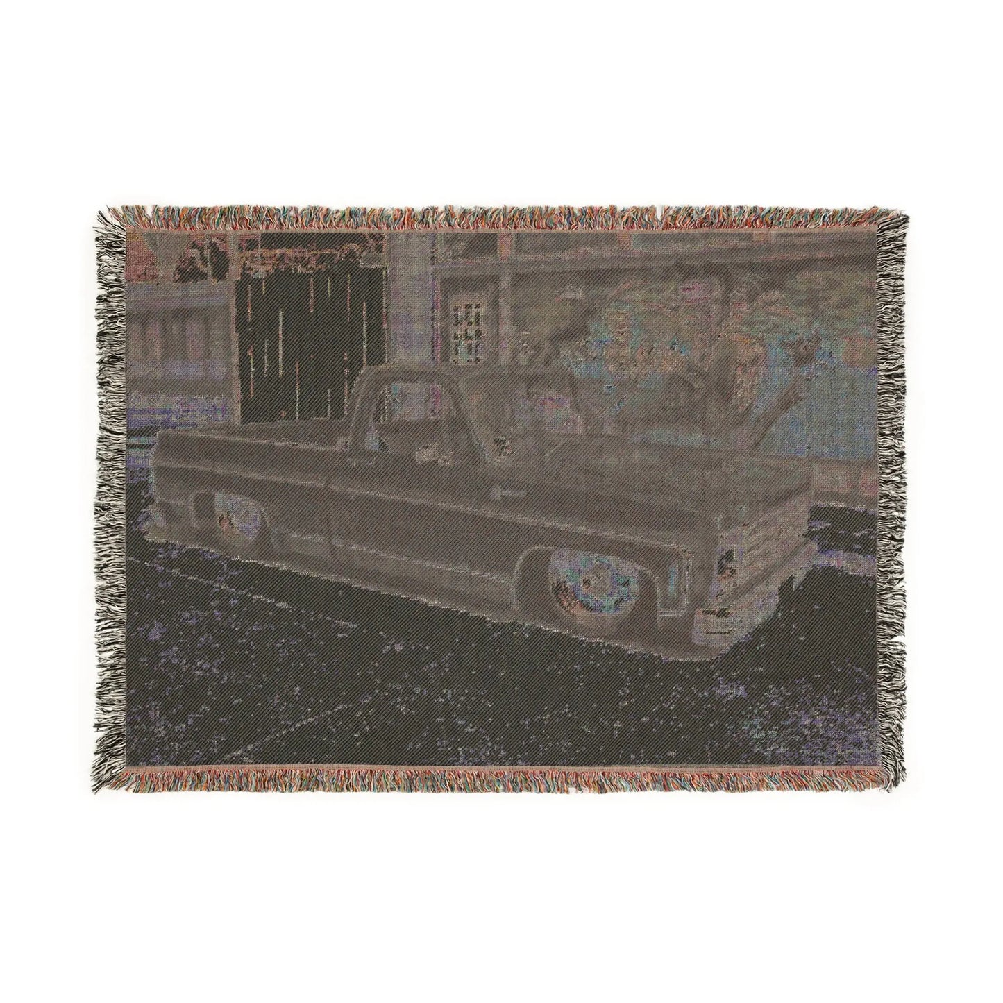 Squarebody Chevy C10 Throw Blanket - Woven Blanket Printify