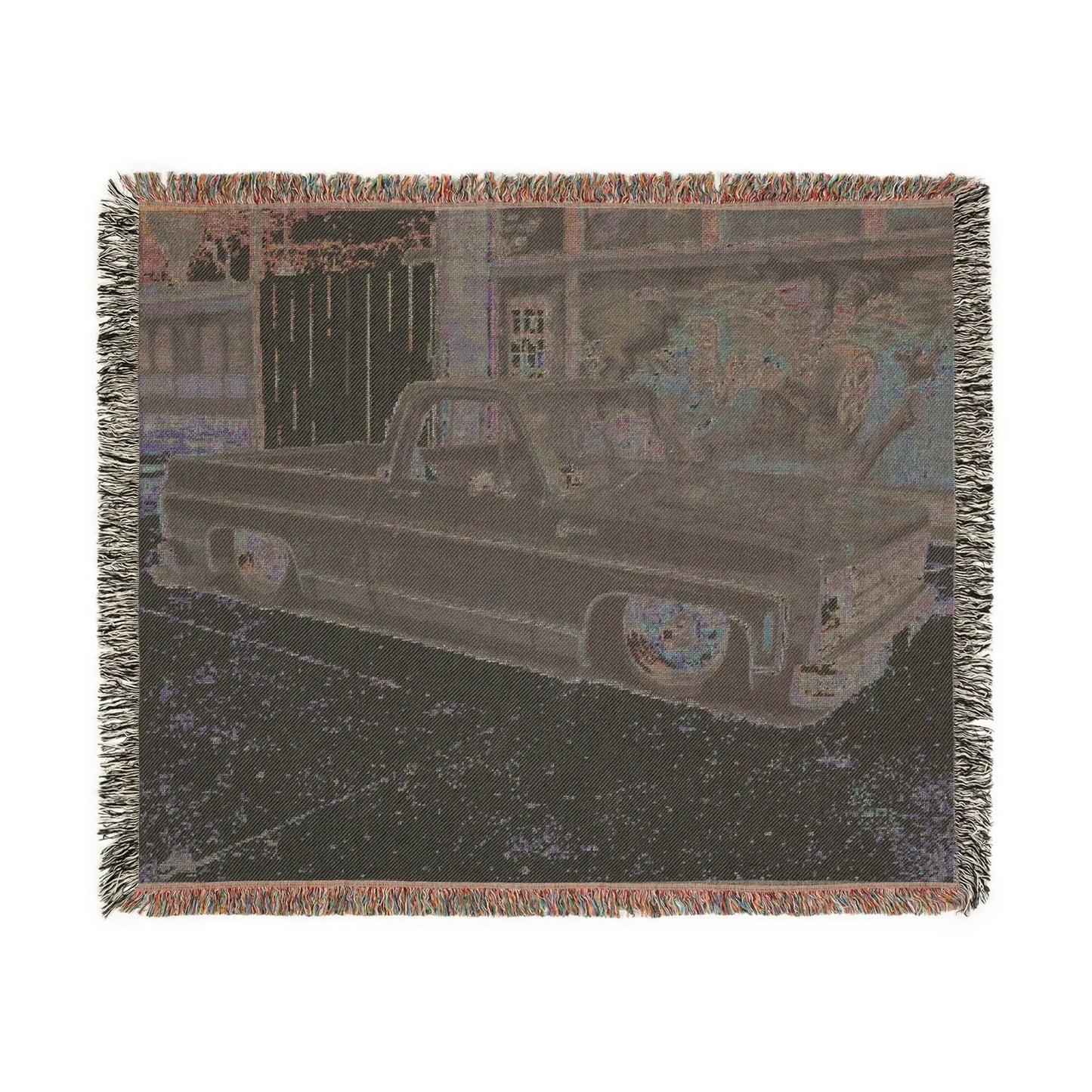 Squarebody Chevy C10 Throw Blanket - Woven Blanket Printify