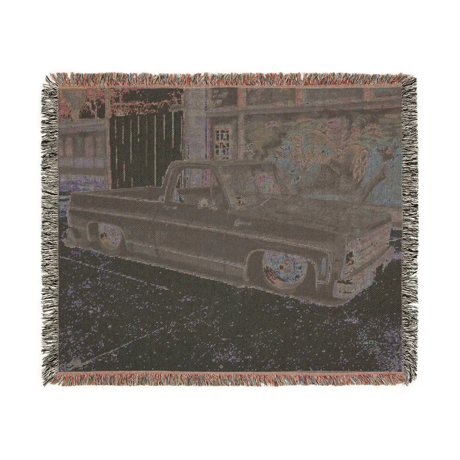 Squarebody Chevy C10 Throw Blanket - Woven Blanket Printify