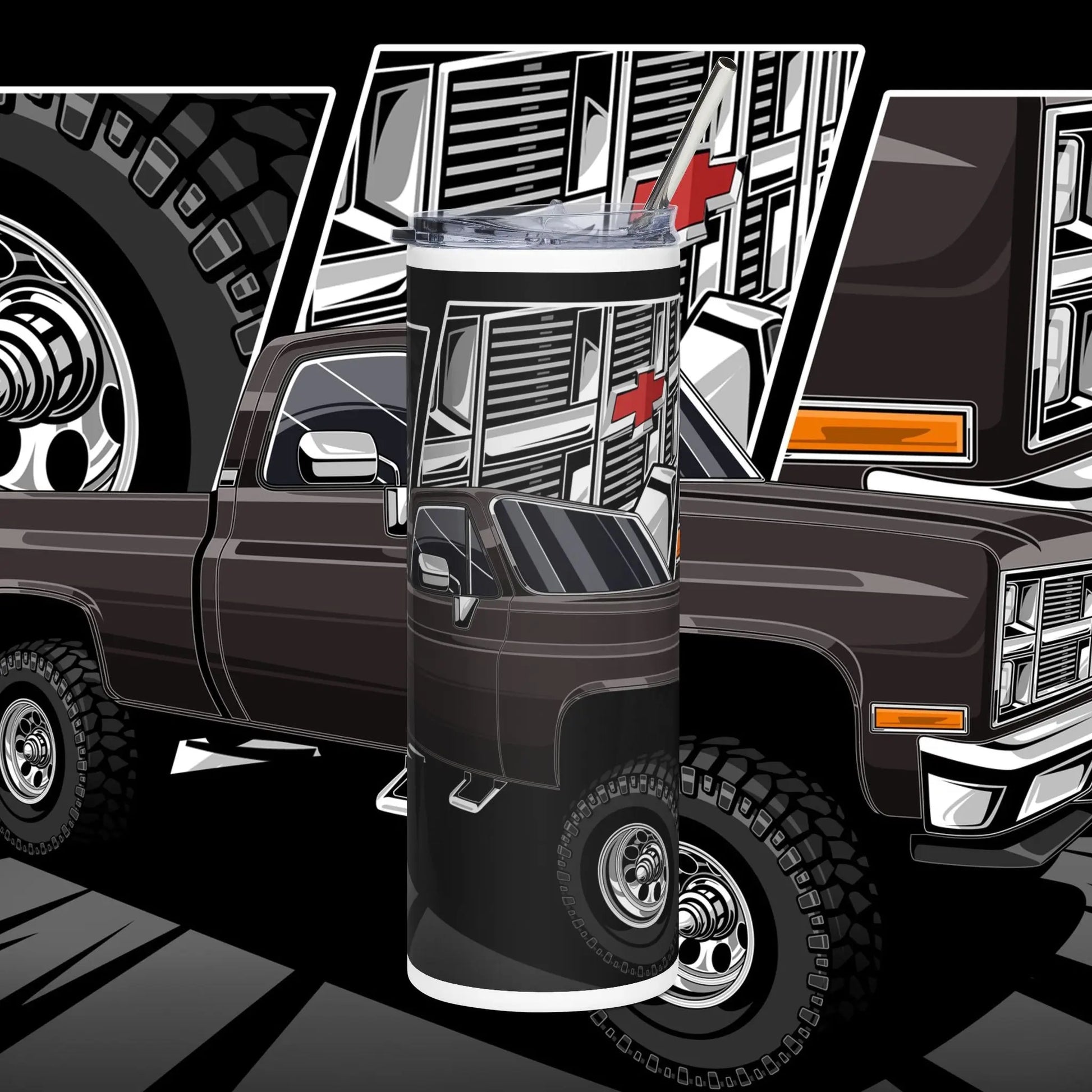 Squarebody Chevy K5 20oz Tumbler Stainless Steel Travel Cup Printify