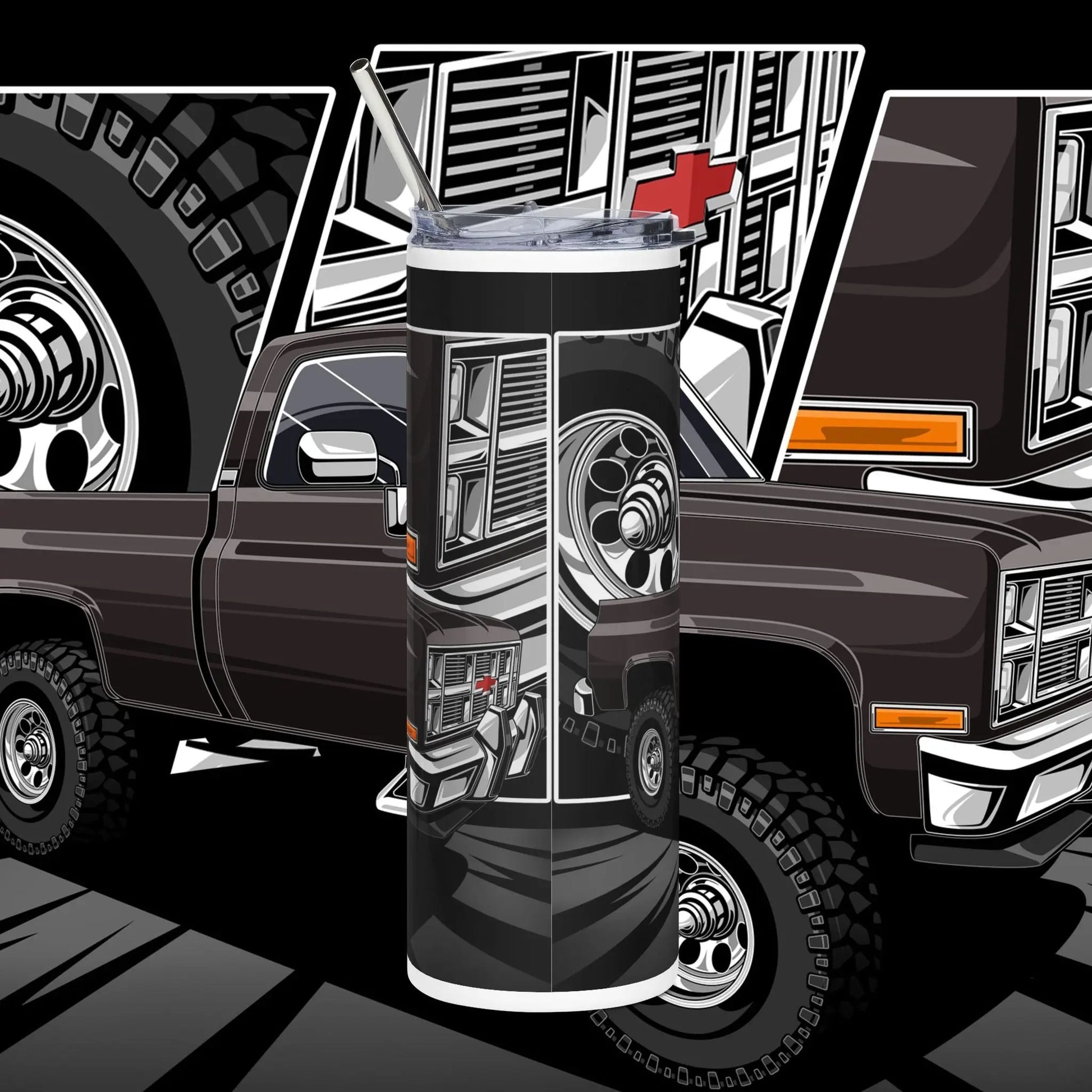 Squarebody Chevy K5 20oz Tumbler Stainless Steel Travel Cup Printify