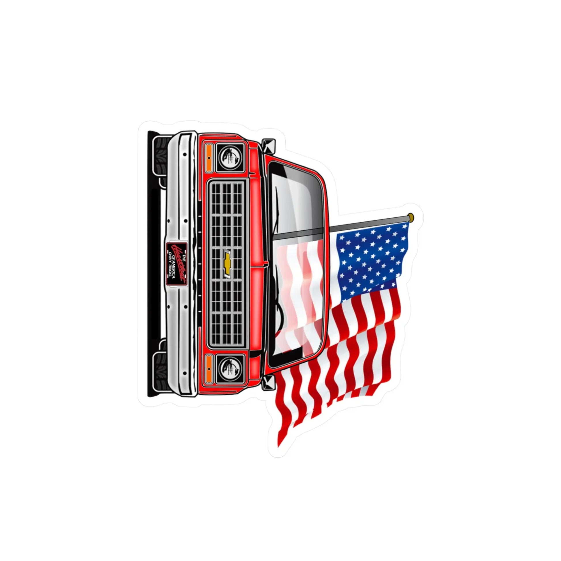 USA Squarebody C10 Kiss-Cut Vinyl STICKER Printify