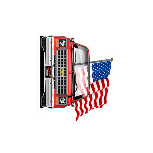 USA Squarebody C10 Kiss-Cut Vinyl STICKER Printify