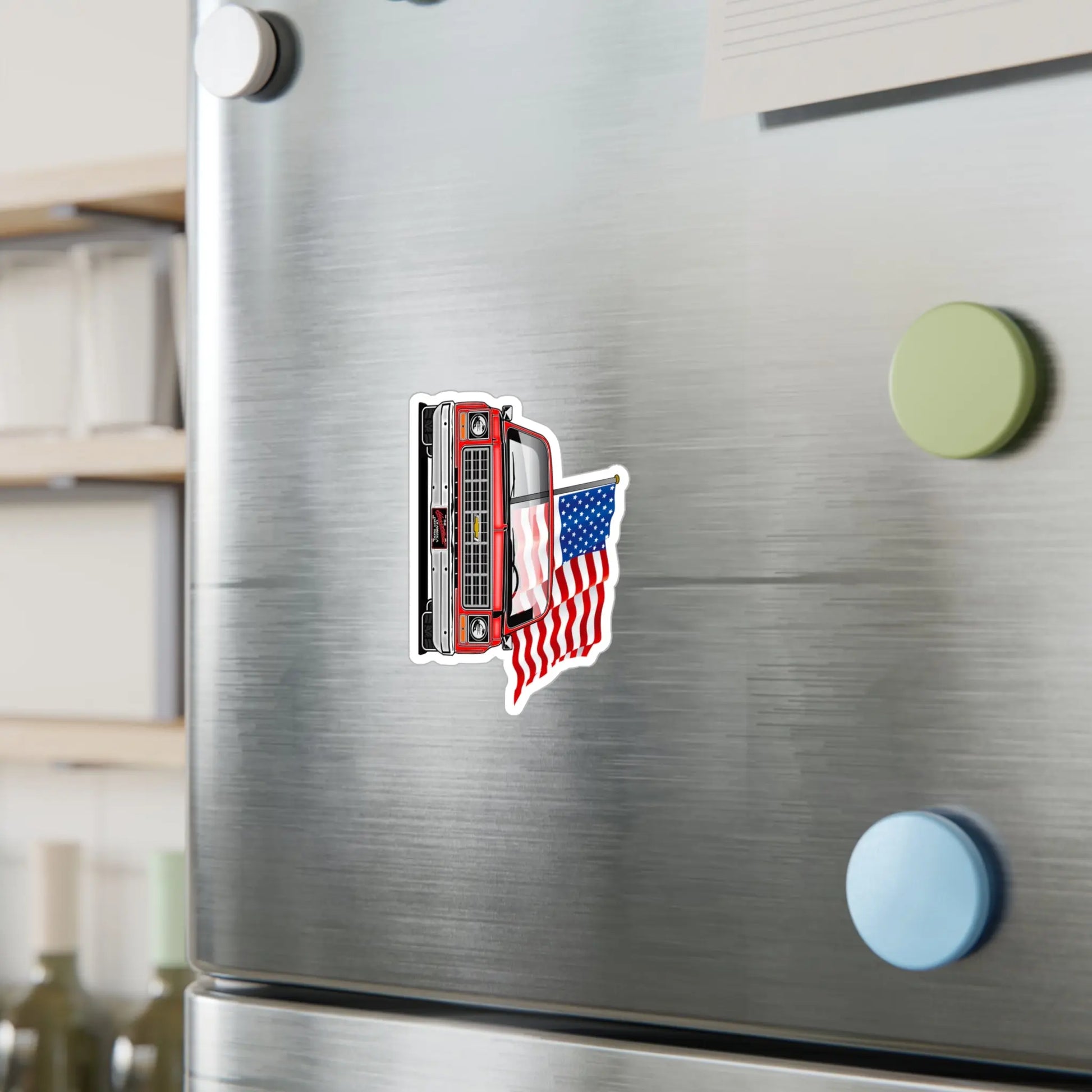 USA Squarebody C10 Kiss-Cut Vinyl STICKER Printify