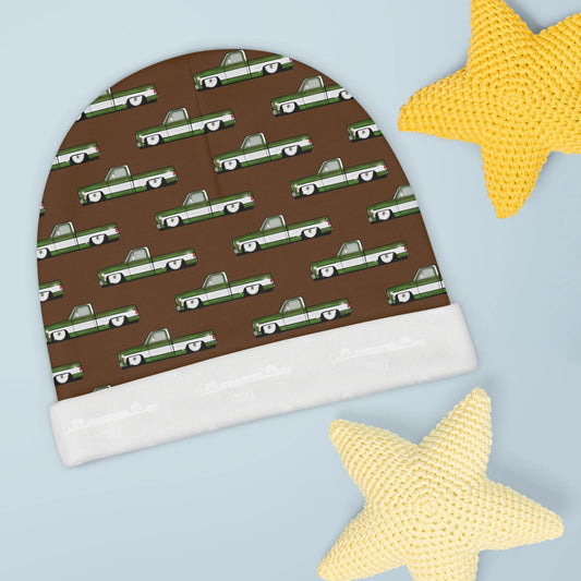 Vintage Squarebody C10 Truck Baby Beanie | Adorable Infant Hat for Cool Kids, Perfect for Baby Showers, Photography Props, Seasonal Wear, Gifts Printify