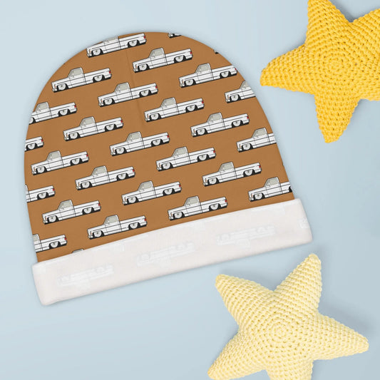 Vintage Squarebody C10 Truck Baby Beanie, Cute Infant Hat, Newborn Gift, Toddler Winter Beanie, Trendy Baby Accessory Printify