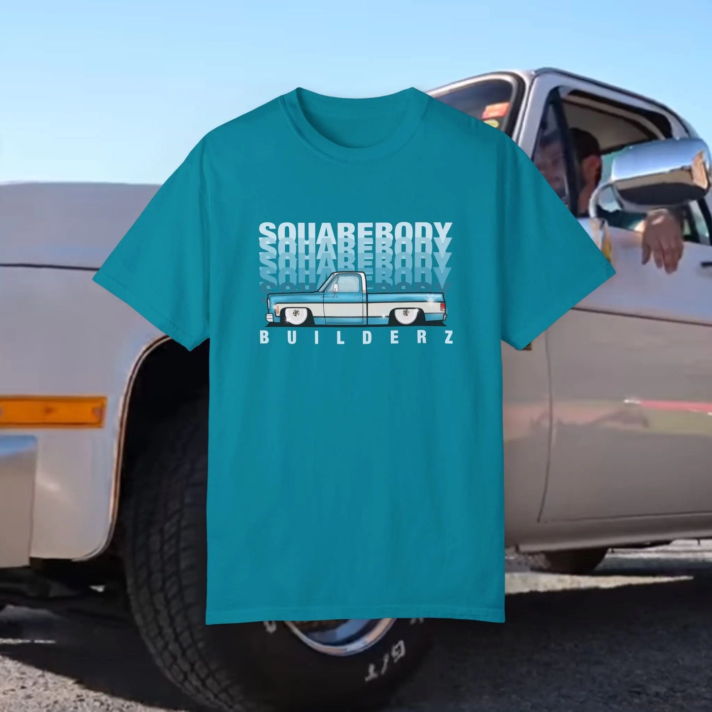 Vintage Wash Chevy C10 T-Shirt blue/wht Printify